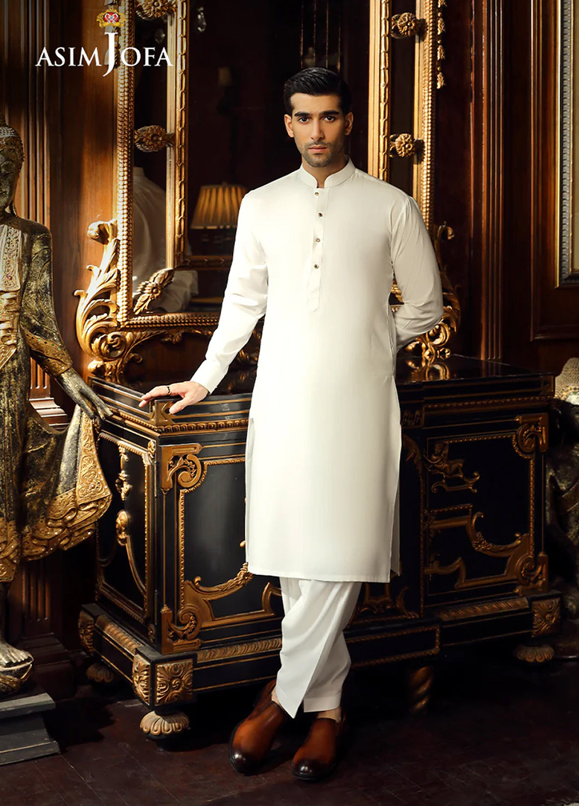 Asim Jofa Men Wash & Wear 2 Piece Unstitched Suit AJ24MB AJMB-01 Asim Jofa Men Wash & Wear 2 Piece Unstitched Suit AJ24MB AJMB-01