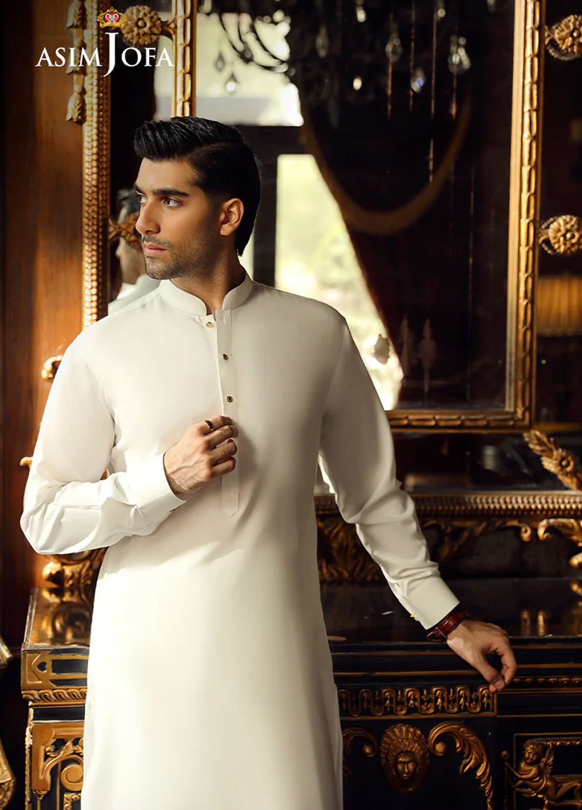 Asim Jofa Men Wash & Wear 2 Piece Unstitched Suit AJ24MB AJMB-01 Asim Jofa Men Wash & Wear 2 Piece Unstitched Suit AJ24MB AJMB-01