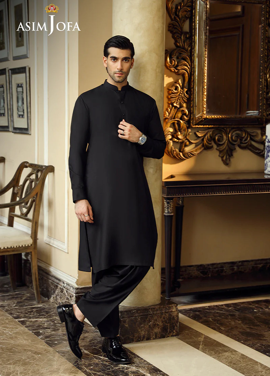 Asim Jofa Men Wash & Wear 2 Piece Unstitched Suit AJ24MB AJMB-02 Asim Jofa Men Wash & Wear 2 Piece Unstitched Suit AJ24MB AJMB-02