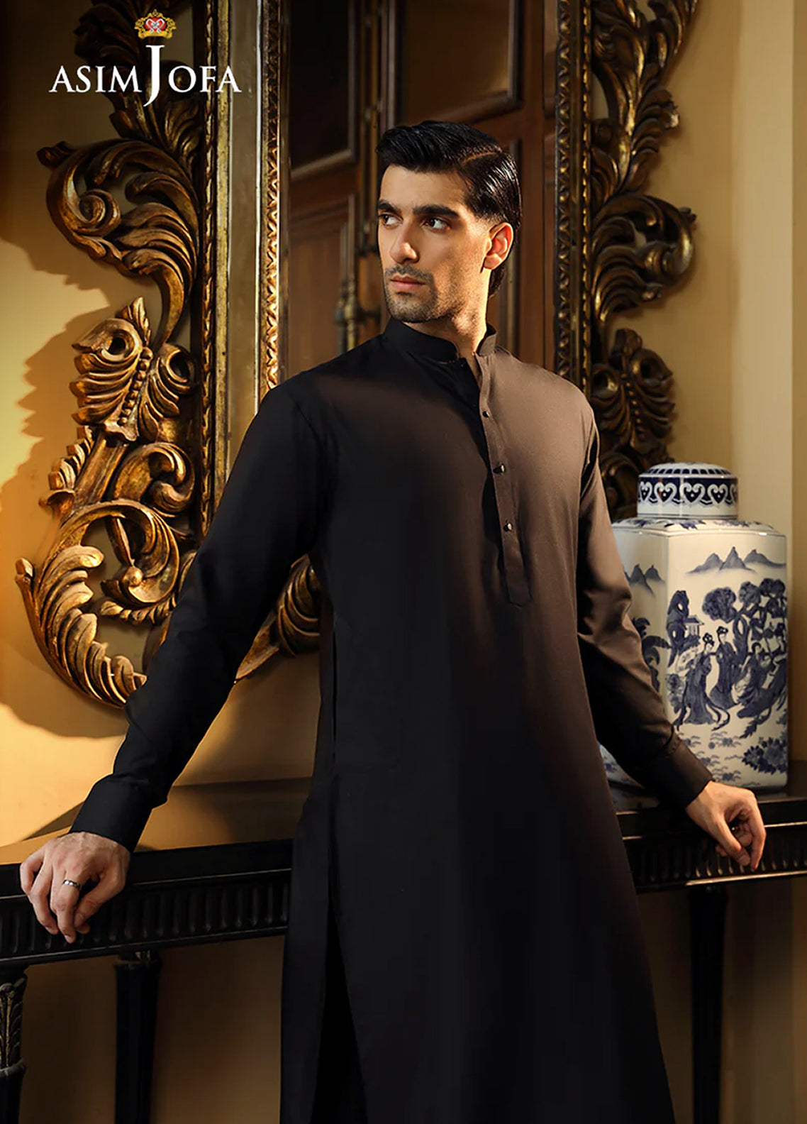 Asim Jofa Men Wash & Wear 2 Piece Unstitched Suit AJ24MB AJMB-02 Asim Jofa Men Wash & Wear 2 Piece Unstitched Suit AJ24MB AJMB-02