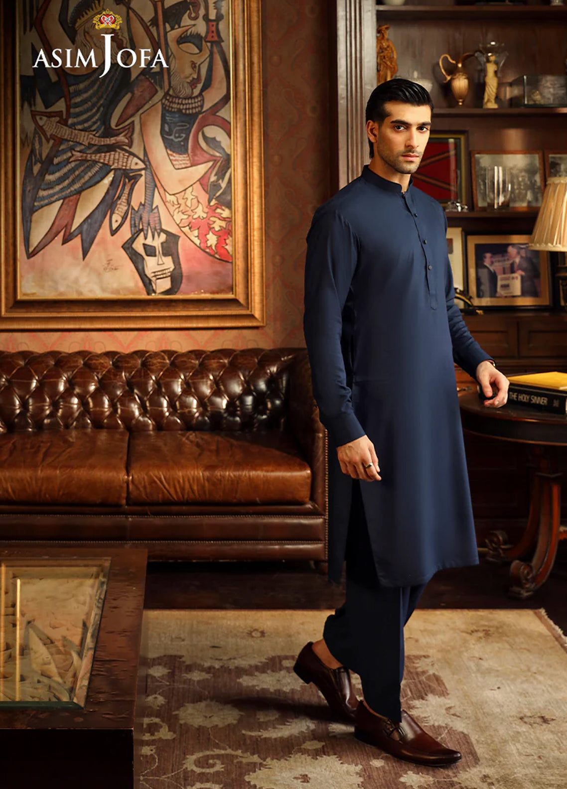 Asim Jofa Men Wash & Wear 2 Piece Unstitched Suit AJ24MB AJMB-05 Asim Jofa Men Wash & Wear 2 Piece Unstitched Suit AJ24MB AJMB-05