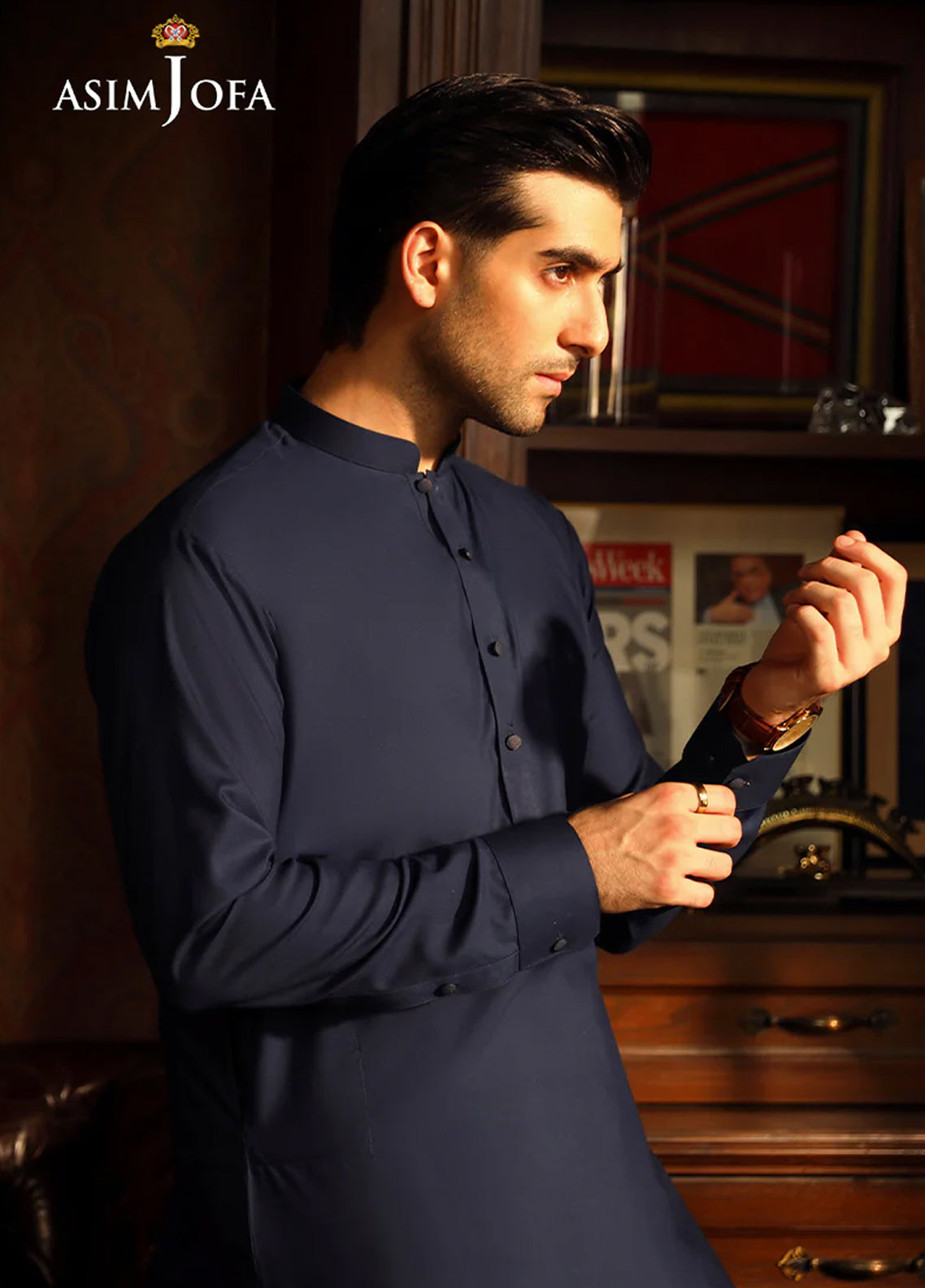 Asim Jofa Men Wash & Wear 2 Piece Unstitched Suit AJ24MB AJMB-05 Asim Jofa Men Wash & Wear 2 Piece Unstitched Suit AJ24MB AJMB-05