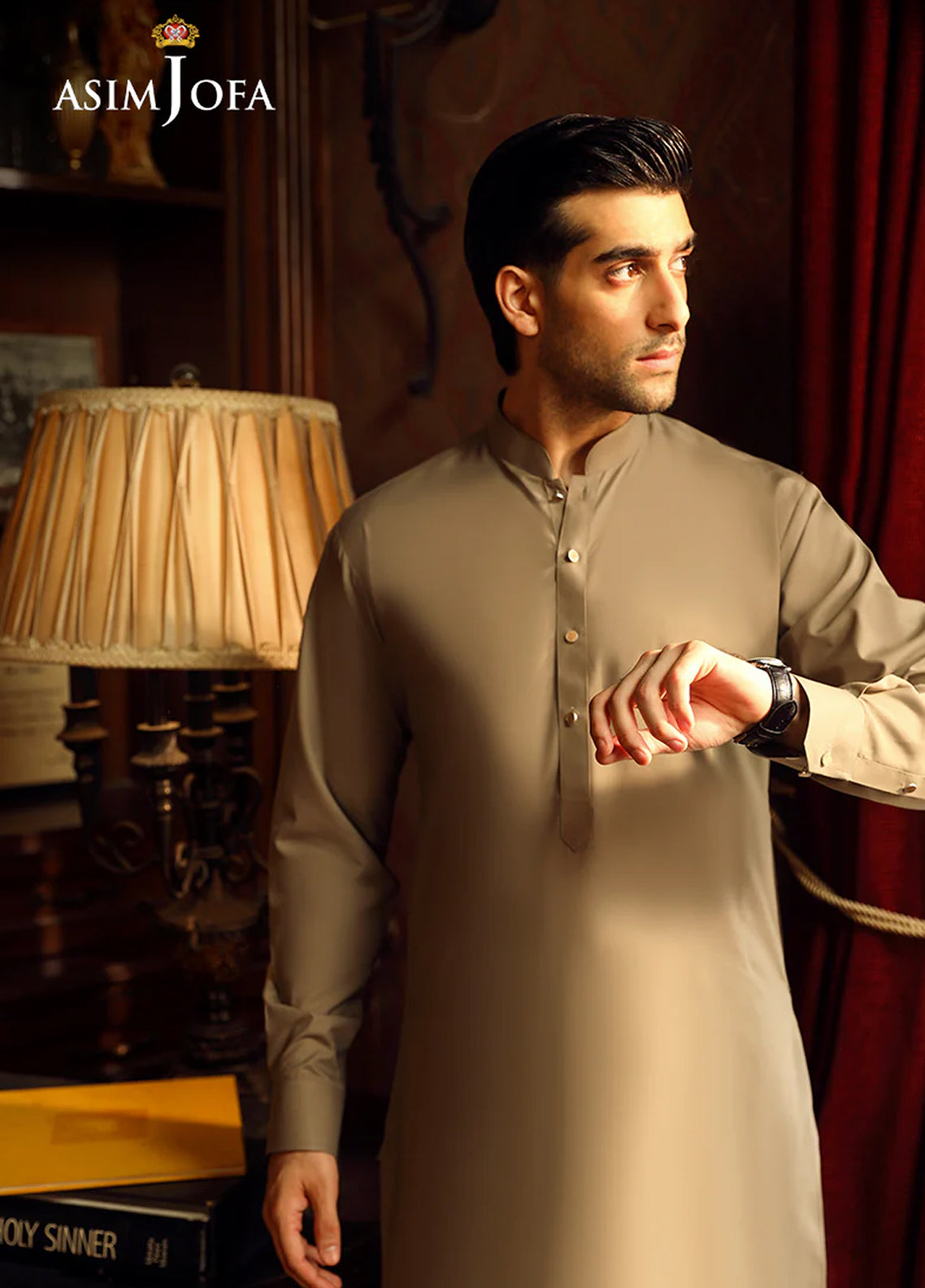 Asim Jofa Men Wash & Wear 2 Piece Unstitched Suit AJ24MB AJMB-07 Asim Jofa Men Wash & Wear 2 Piece Unstitched Suit AJ24MB AJMB-07