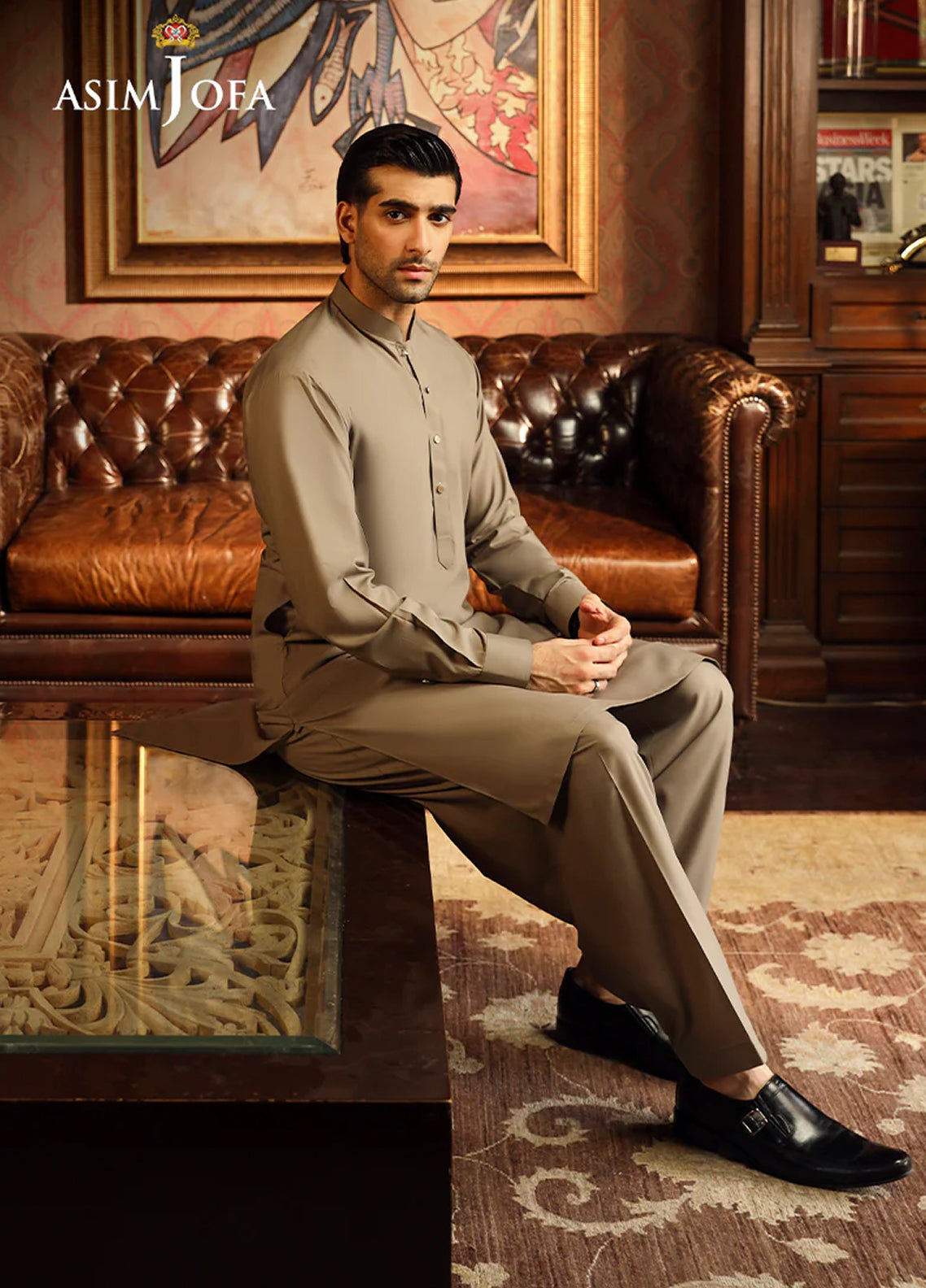 Asim Jofa Men Wash & Wear 2 Piece Unstitched Suit AJ24MB AJMB-07 Asim Jofa Men Wash & Wear 2 Piece Unstitched Suit AJ24MB AJMB-07