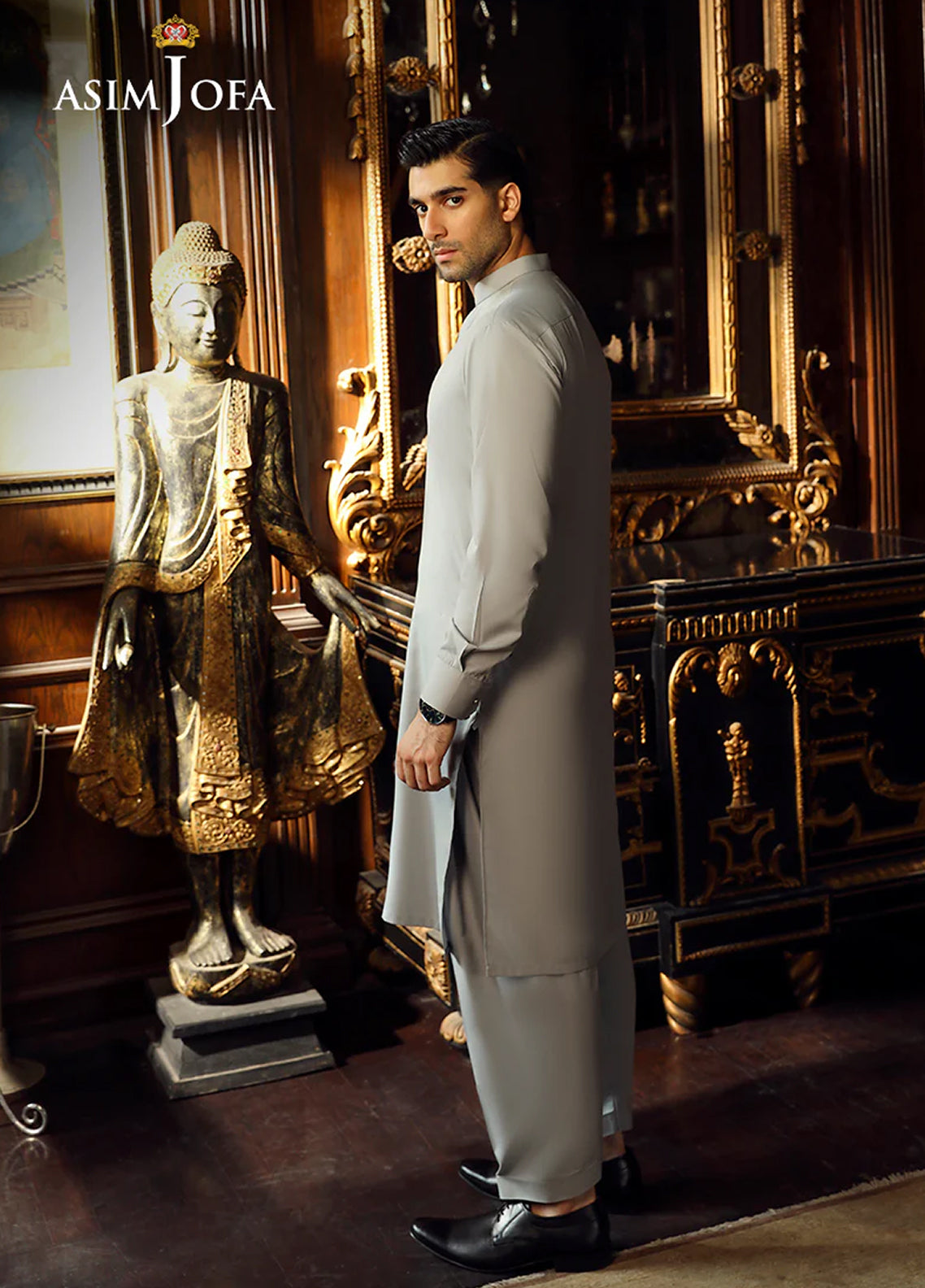 Asim Jofa Men Wash & Wear 2 Piece Unstitched Suit AJ24MB AJMB-08 Asim Jofa Men Wash & Wear 2 Piece Unstitched Suit AJ24MB AJMB-08