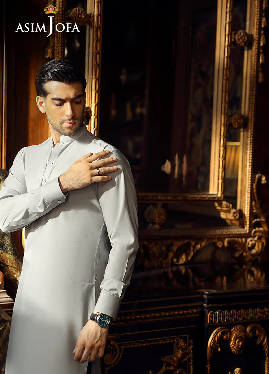 Asim Jofa Men Wash & Wear 2 Piece Unstitched Suit AJ24MB AJMB-08 Asim Jofa Men Wash & Wear 2 Piece Unstitched Suit AJ24MB AJMB-08