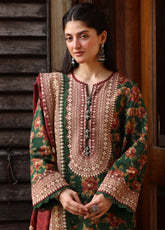 Asim Jofa Printed Khaddar Winter 3 Piece Unstitched Suit AJ24UW AJUW-31