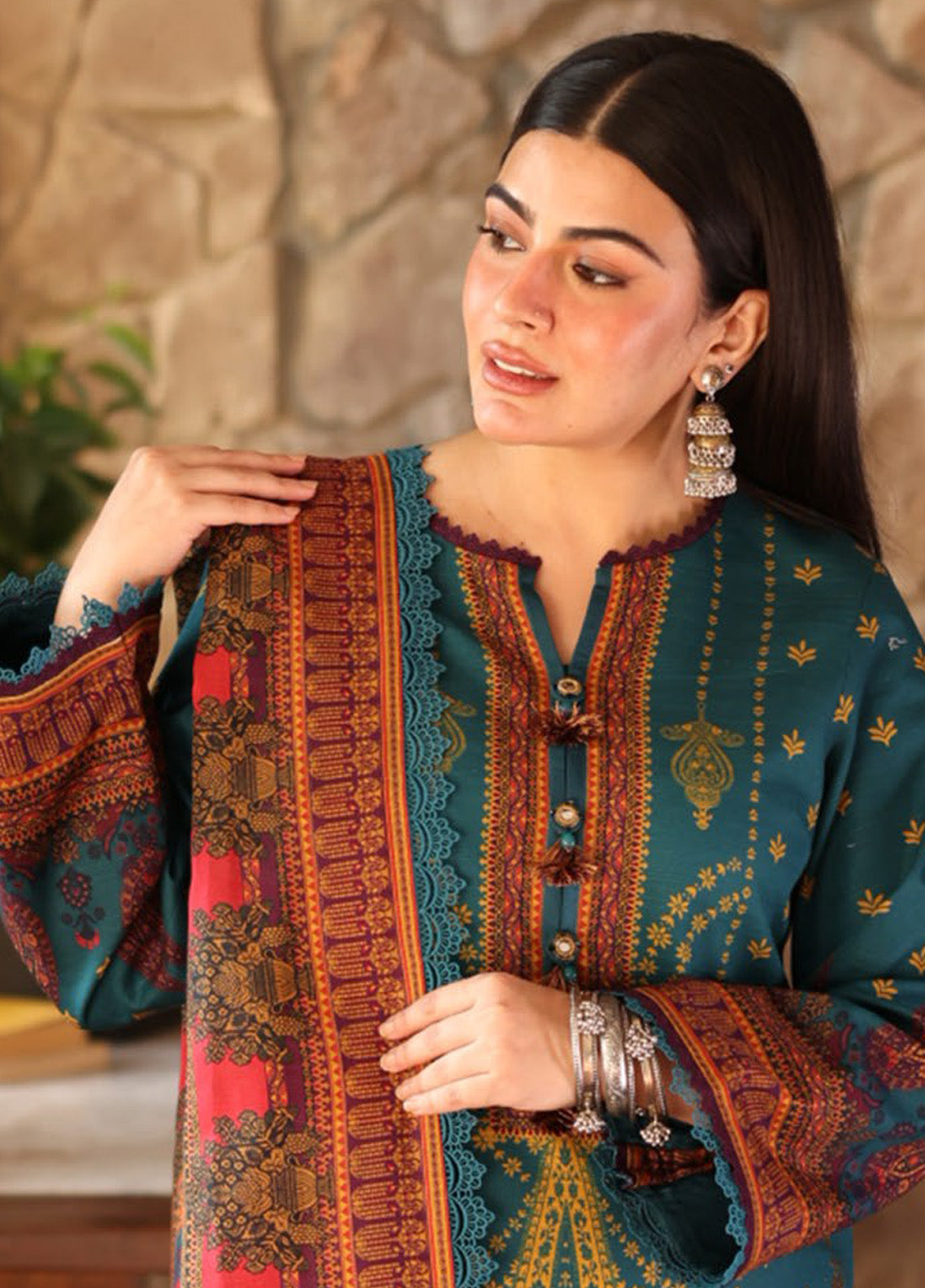 Asim Jofa Printed Khaddar Winter 3 Piece Unstitched Suit AJ24UW AJUW-52 Asim Jofa Printed Khaddar Winter 3 Piece Unstitched Suit AJ24UW AJUW-52