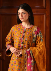 Asim Jofa Printed Khaddar Winter 3 Piece Unstitched Suit AJ24UW AJUW-56