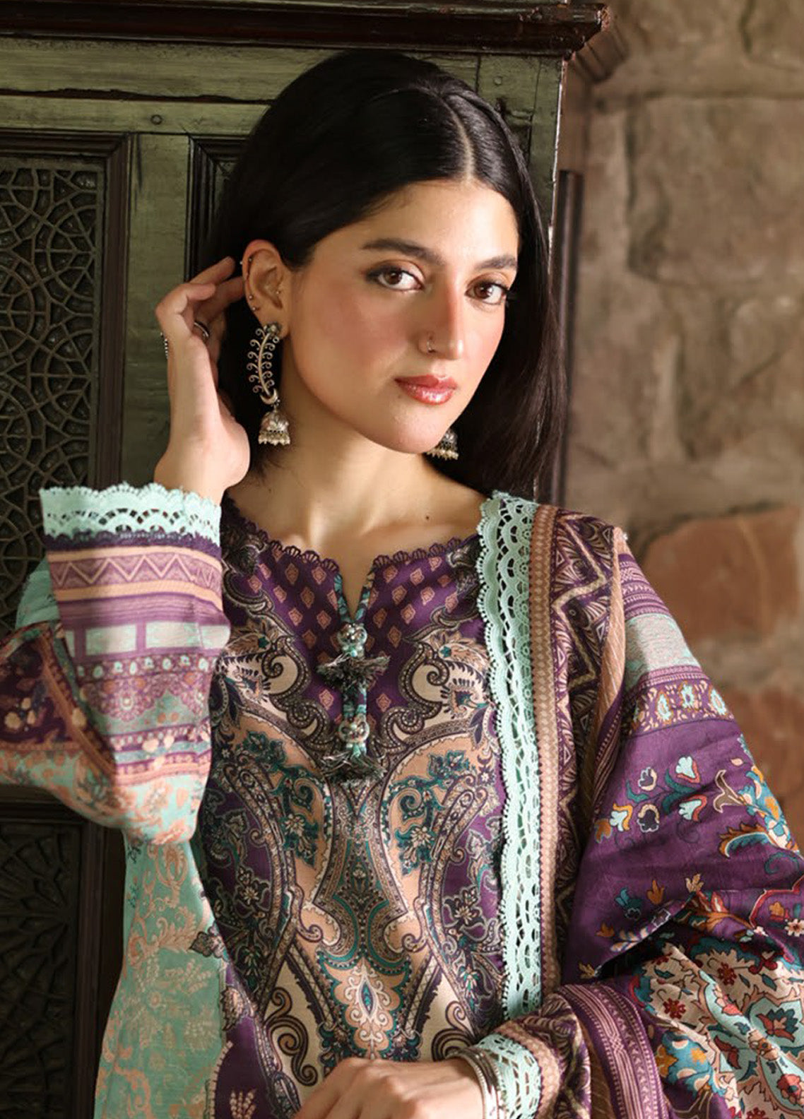 Asim Jofa Printed Khaddar Winter 3 Piece Unstitched Suit AJ24UW AJUW-57 Asim Jofa Printed Khaddar Winter 3 Piece Unstitched Suit AJ24UW AJUW-57