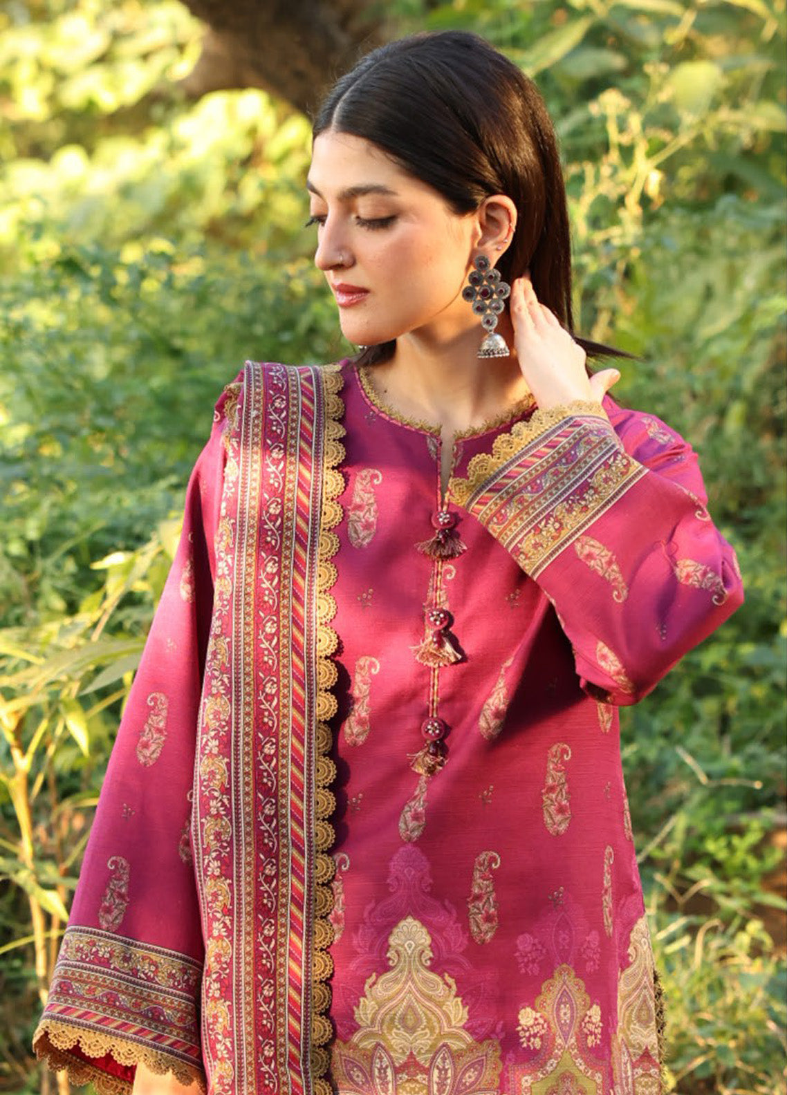 Asim Jofa Printed Khaddar Winter 3 Piece Unstitched Suit AJ24UW AJUW-58 Asim Jofa Printed Khaddar Winter 3 Piece Unstitched Suit AJ24UW AJUW-58