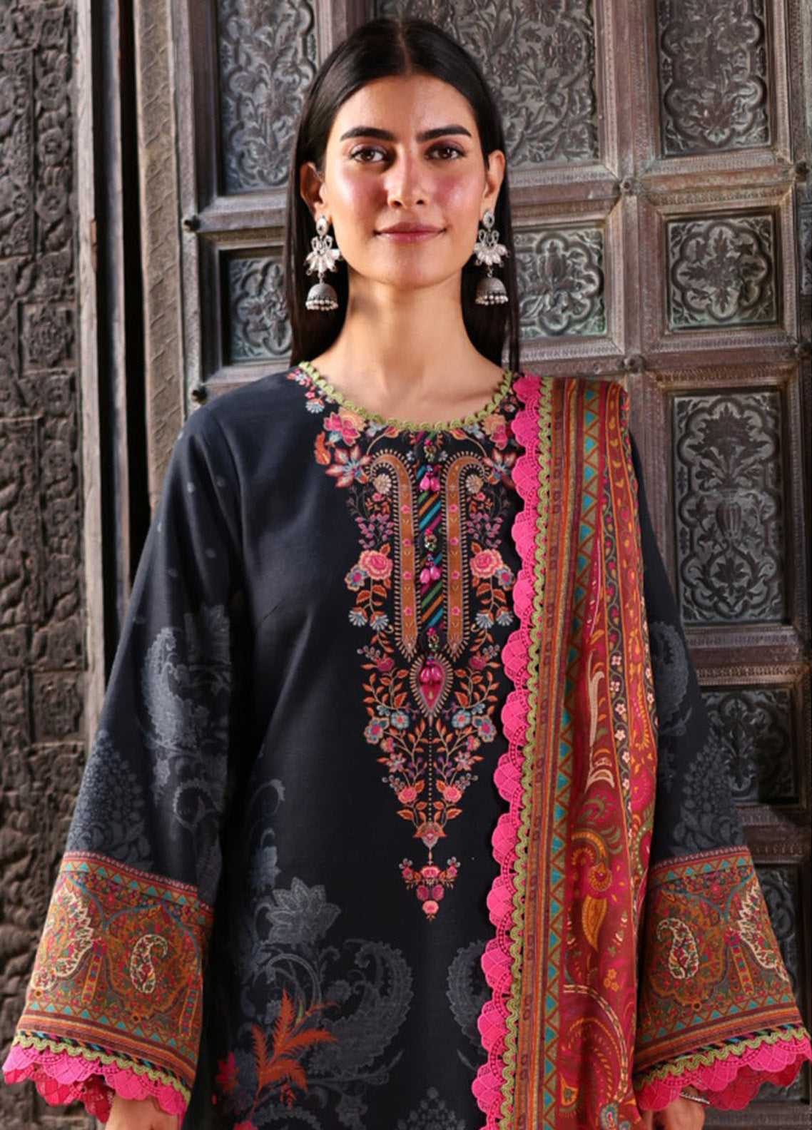 Asim Jofa Printed Khaddar Winter 3 Piece Unstitched Suit AJ24UW AJUW-60 Asim Jofa Printed Khaddar Winter 3 Piece Unstitched Suit AJ24UW AJUW-60