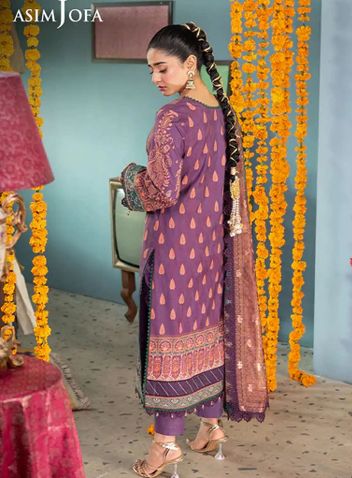 Asra By Asim Jofa Eid Festive Jacquard 3 Piece Unstitched Suit AJ24AE AJRA-02 Asra By Asim Jofa Eid Festive Jacquard 3 Piece Unstitched Suit AJ24AE AJRA-02