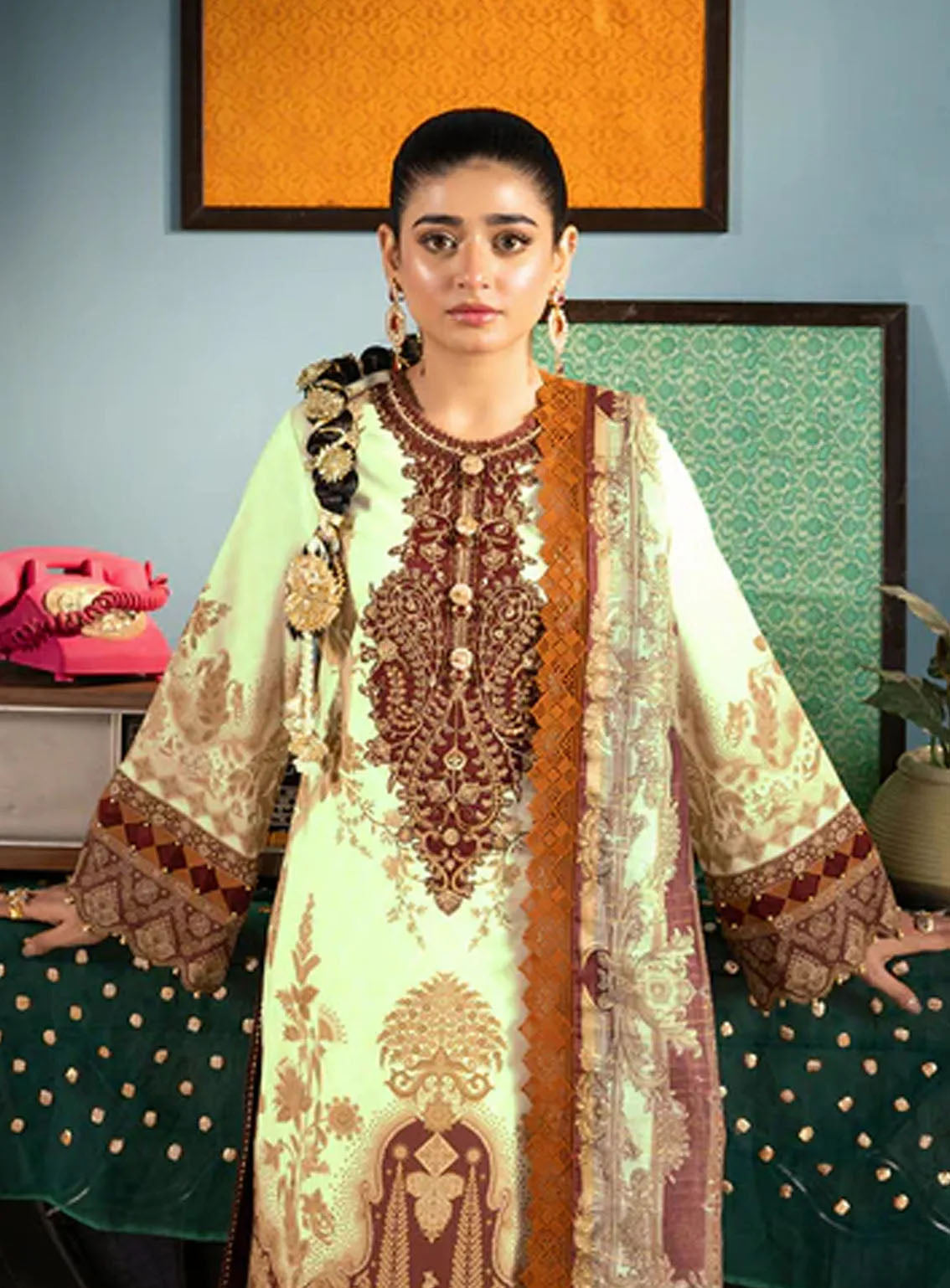 Asra By Asim Jofa Eid Festive Lawn 3 Piece Unstitched Suit AJ24AE AJRA-05 Asra By Asim Jofa Eid Festive Lawn 3 Piece Unstitched Suit AJ24AE AJRA-05