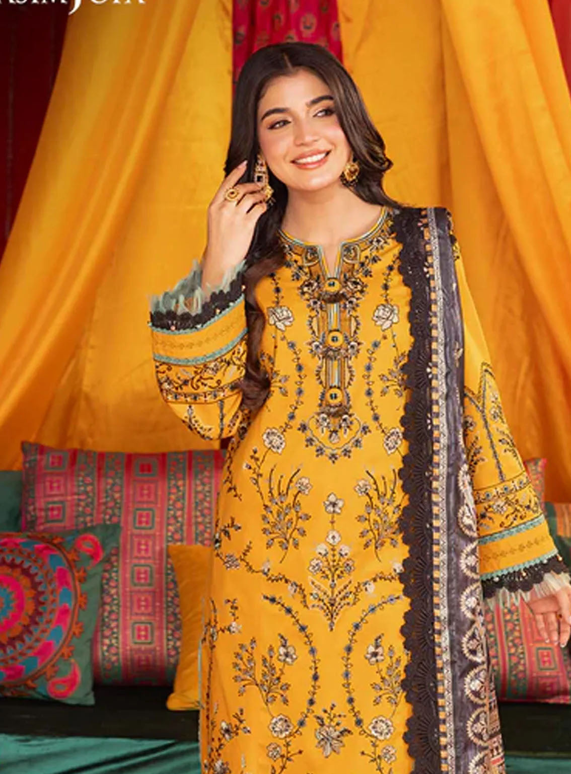 Asra By Asim Jofa Eid Festive Lawn 3 Piece Unstitched Suit AJ24AE AJRA-07 Asra By Asim Jofa Eid Festive Lawn 3 Piece Unstitched Suit AJ24AE AJRA-07