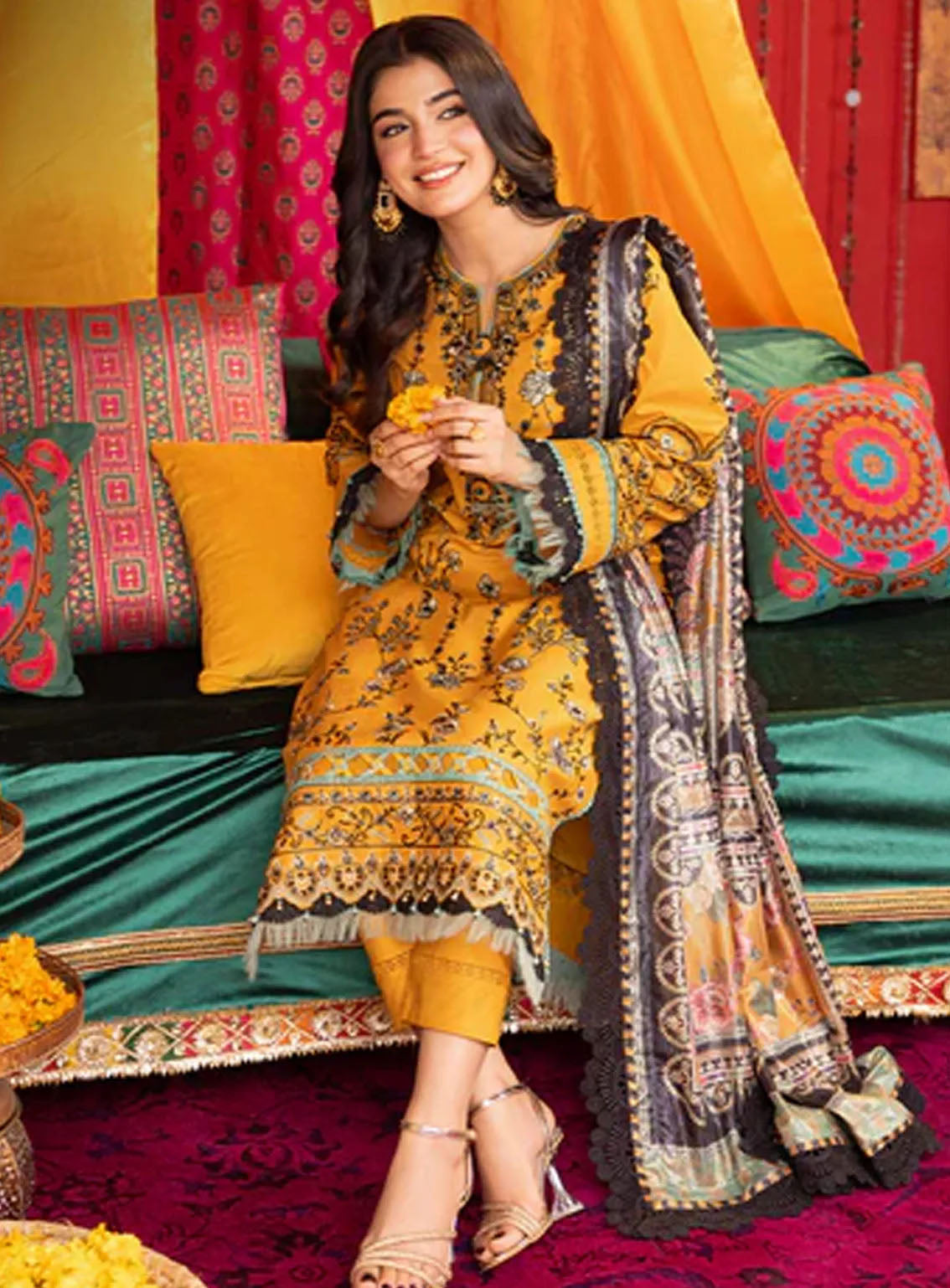 Asra By Asim Jofa Eid Festive Lawn 3 Piece Unstitched Suit AJ24AE AJRA-07 Asra By Asim Jofa Eid Festive Lawn 3 Piece Unstitched Suit AJ24AE AJRA-07