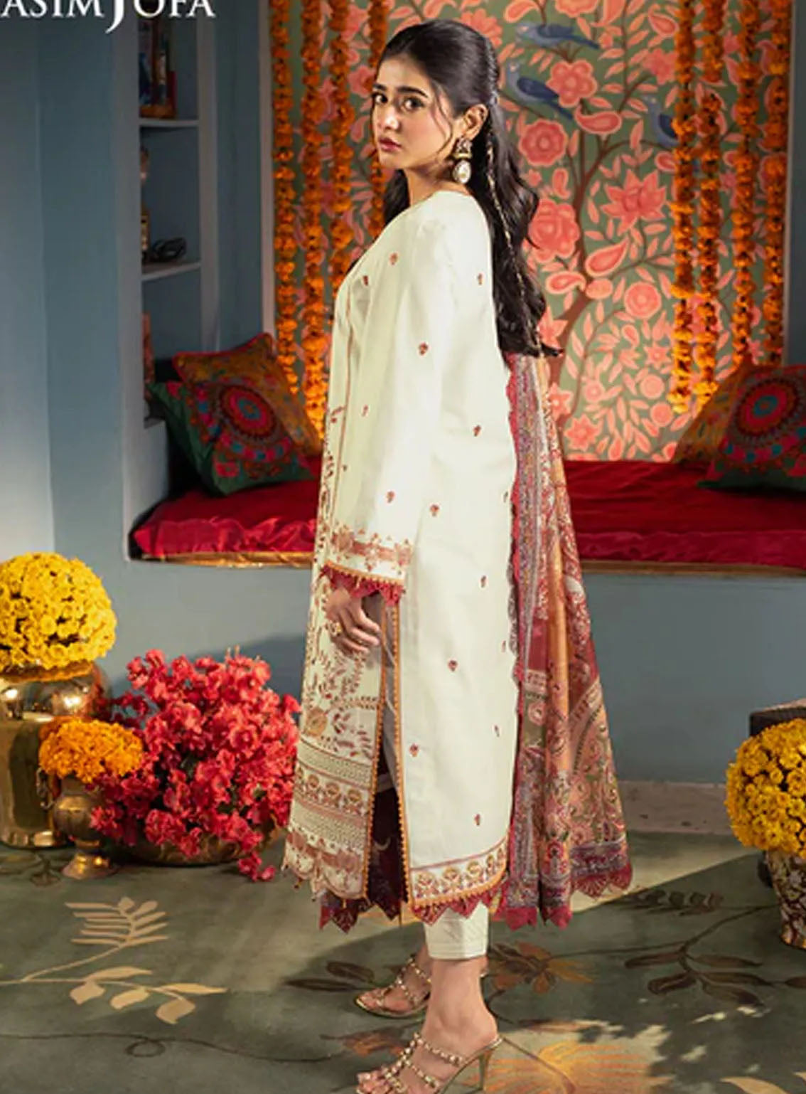 Asra By Asim Jofa Eid Festive Lawn 3 Piece Unstitched Suit AJ24AE AJRA-09 Asra By Asim Jofa Eid Festive Lawn 3 Piece Unstitched Suit AJ24AE AJRA-09