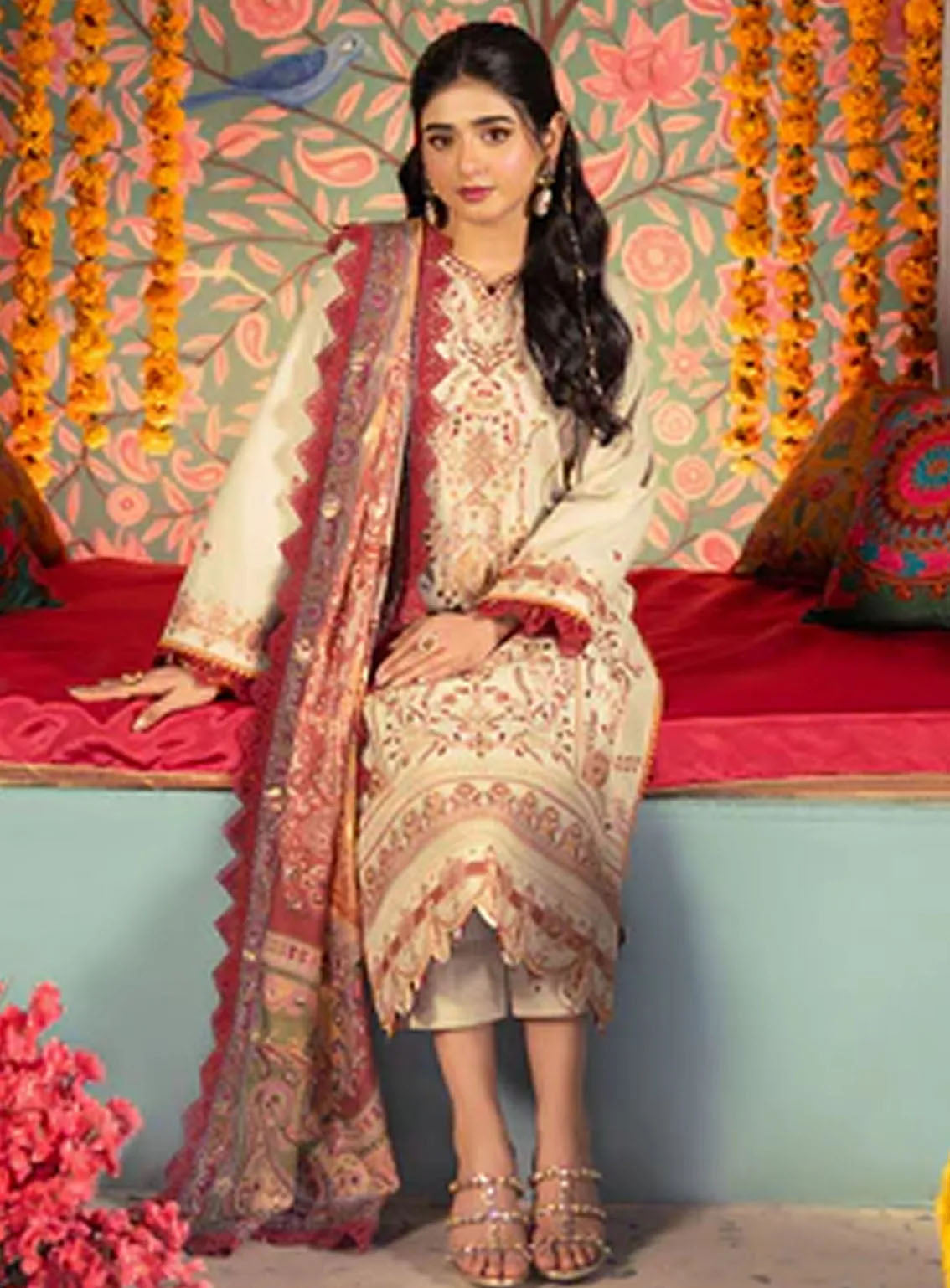 Asra By Asim Jofa Eid Festive Lawn 3 Piece Unstitched Suit AJ24AE AJRA-09 Asra By Asim Jofa Eid Festive Lawn 3 Piece Unstitched Suit AJ24AE AJRA-09