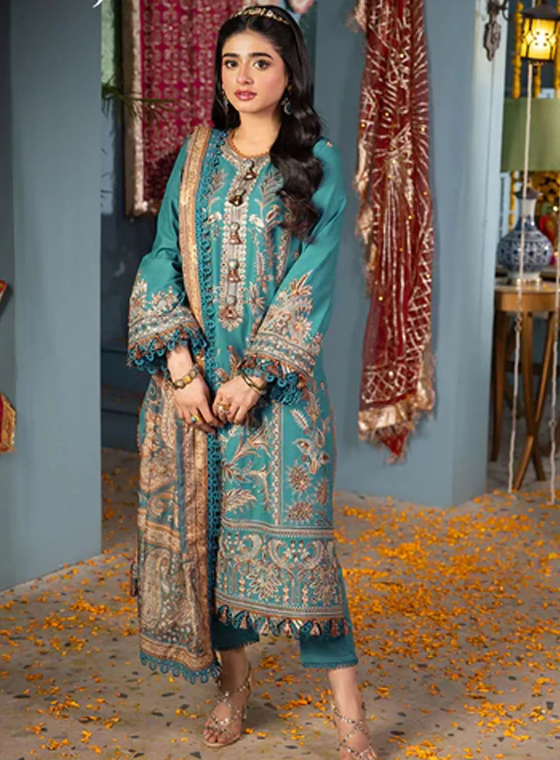 Asra By Asim Jofa Eid Festive Lawn 3 Piece Unstitched Suit AJ24AE AJRA-10 Asra By Asim Jofa Eid Festive Lawn 3 Piece Unstitched Suit AJ24AE AJRA-10