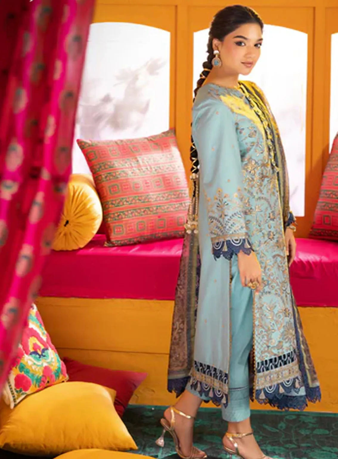 Asra By Asim Jofa Eid Festive Lawn 3 Piece Unstitched Suit AJ24AE AJRA-12 Asra By Asim Jofa Eid Festive Lawn 3 Piece Unstitched Suit AJ24AE AJRA-12