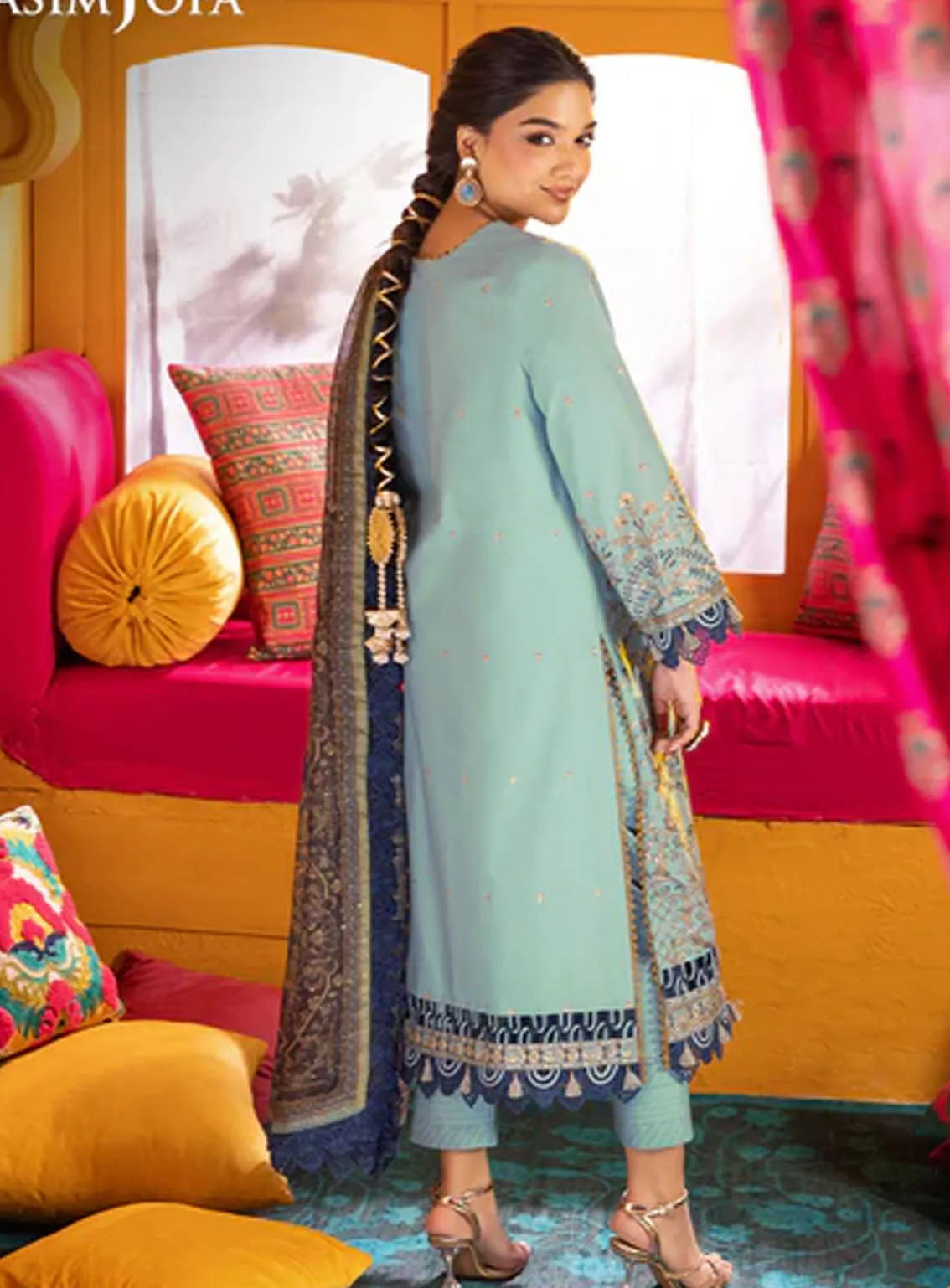 Asra By Asim Jofa Eid Festive Lawn 3 Piece Unstitched Suit AJ24AE AJRA-12 Asra By Asim Jofa Eid Festive Lawn 3 Piece Unstitched Suit AJ24AE AJRA-12