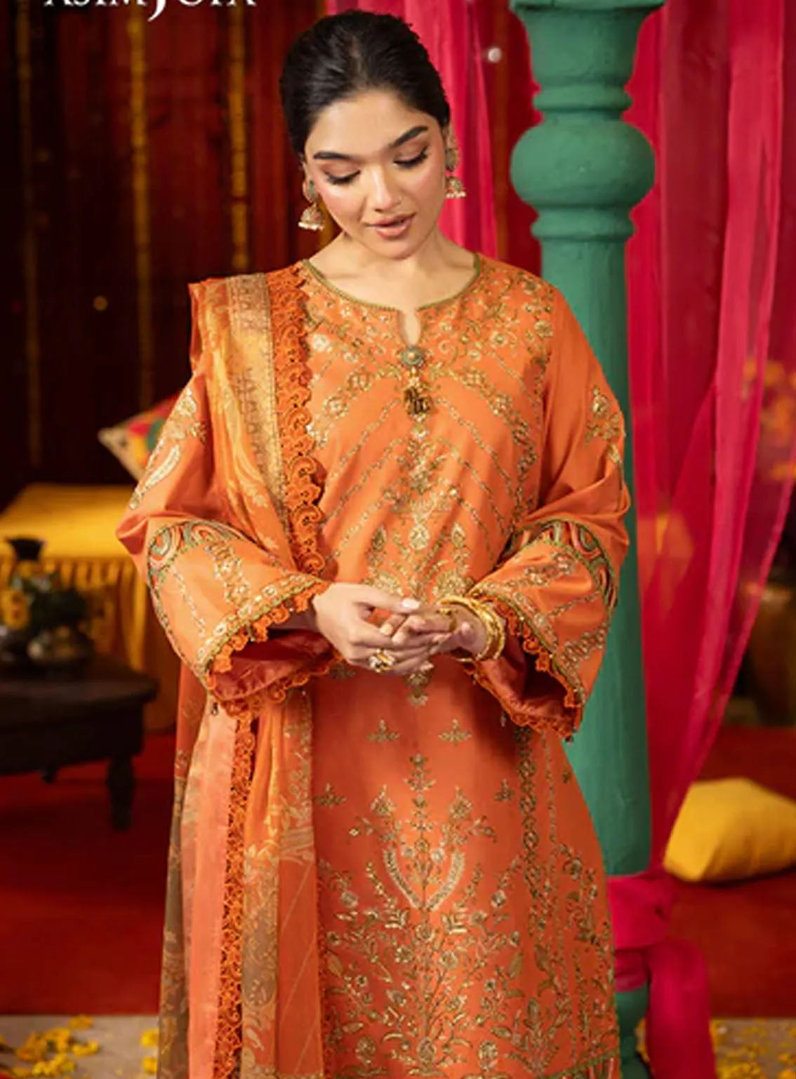Asra By Asim Jofa Eid Festive Lawn 3 Piece Unstitched Suit AJ24AE AJRA-14 Asra By Asim Jofa Eid Festive Lawn 3 Piece Unstitched Suit AJ24AE AJRA-14