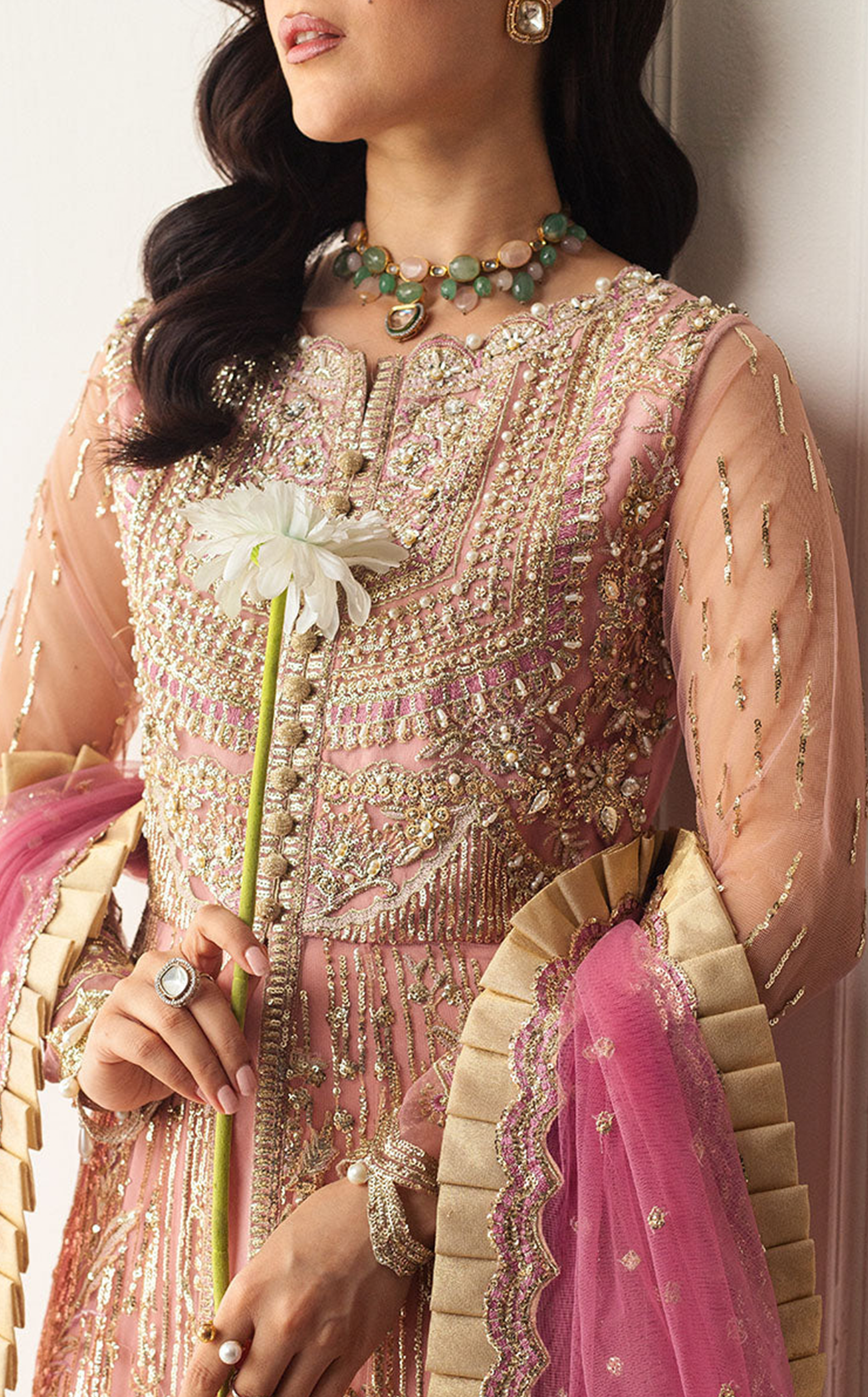 Aura By Mushq Embroidered Net 4 Piece Unstitched Suit MQ24HA D-08 AMARANTH Aura By Mushq Embroidered Net 4 Piece Unstitched Suit MQ24HA D-08 AMARANTH