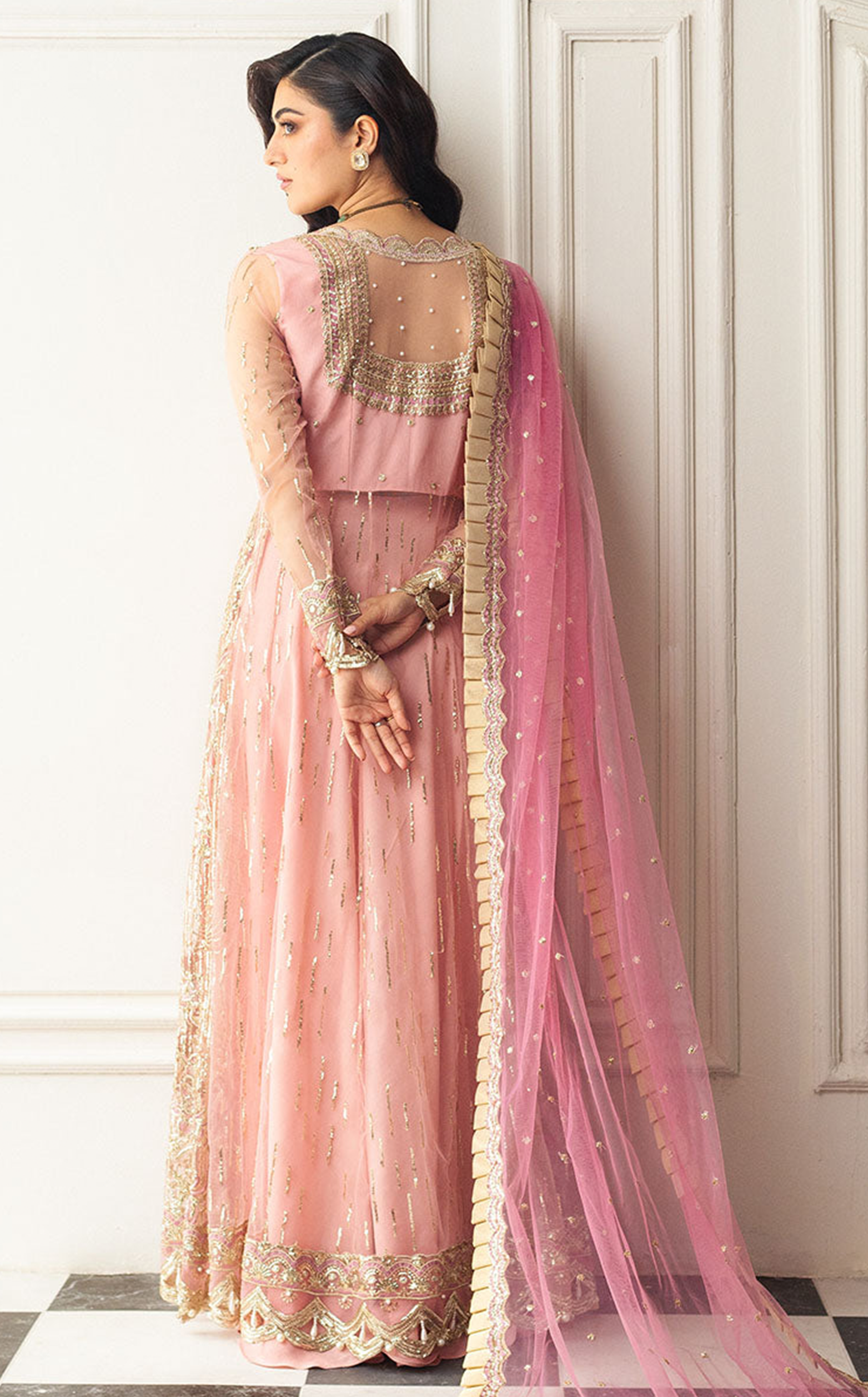 Aura By Mushq Embroidered Net 4 Piece Unstitched Suit MQ24HA D-08 AMARANTH Aura By Mushq Embroidered Net 4 Piece Unstitched Suit MQ24HA D-08 AMARANTH