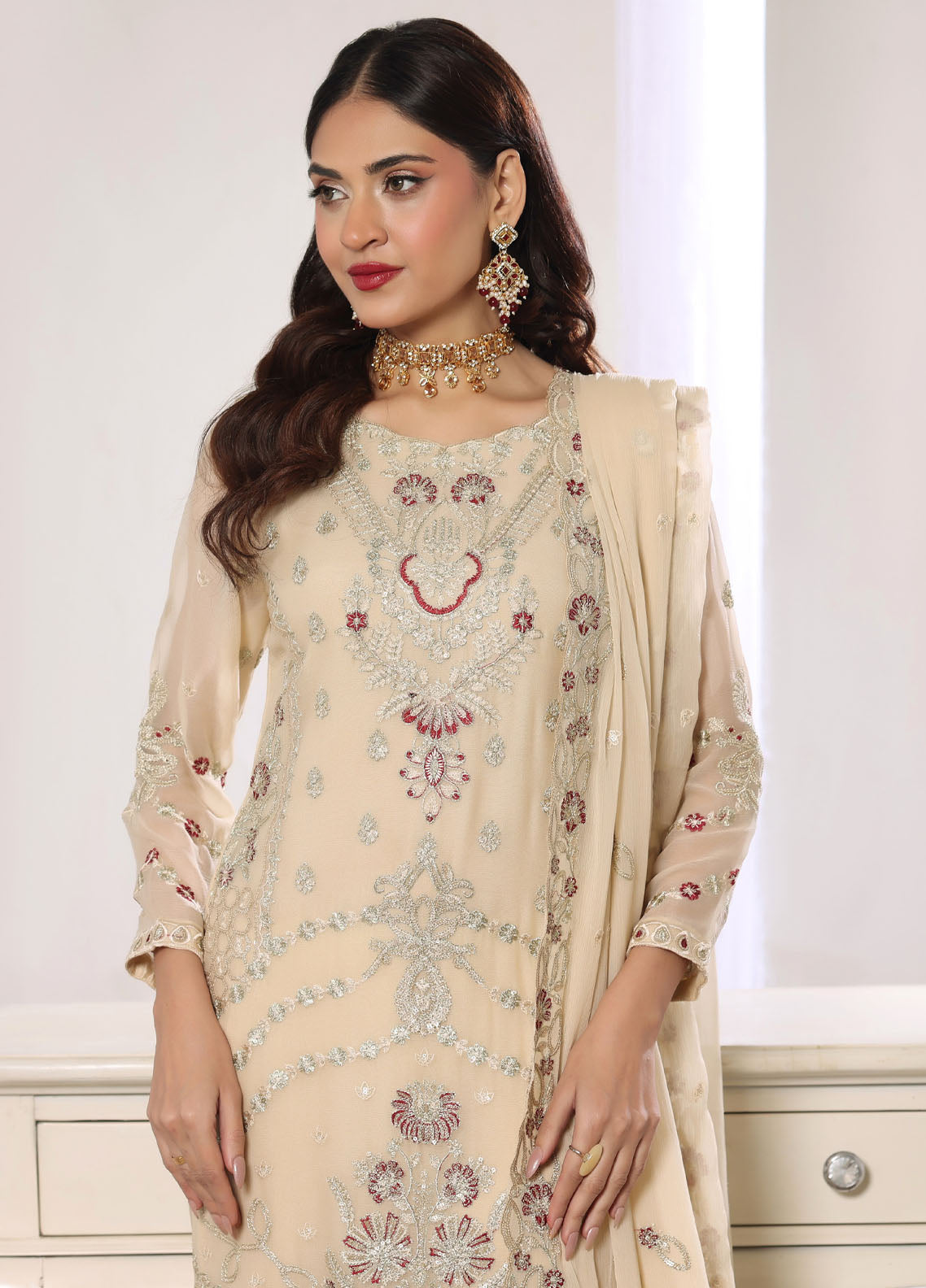 Aura By Soghat Creation Luxury Embroidered Chiffon 3 Piece Unstitched Suit SC26A D-LC-01 Aura By Soghat Creation Luxury Embroidered Chiffon 3 Piece Unstitched Suit SC26A D-LC-01