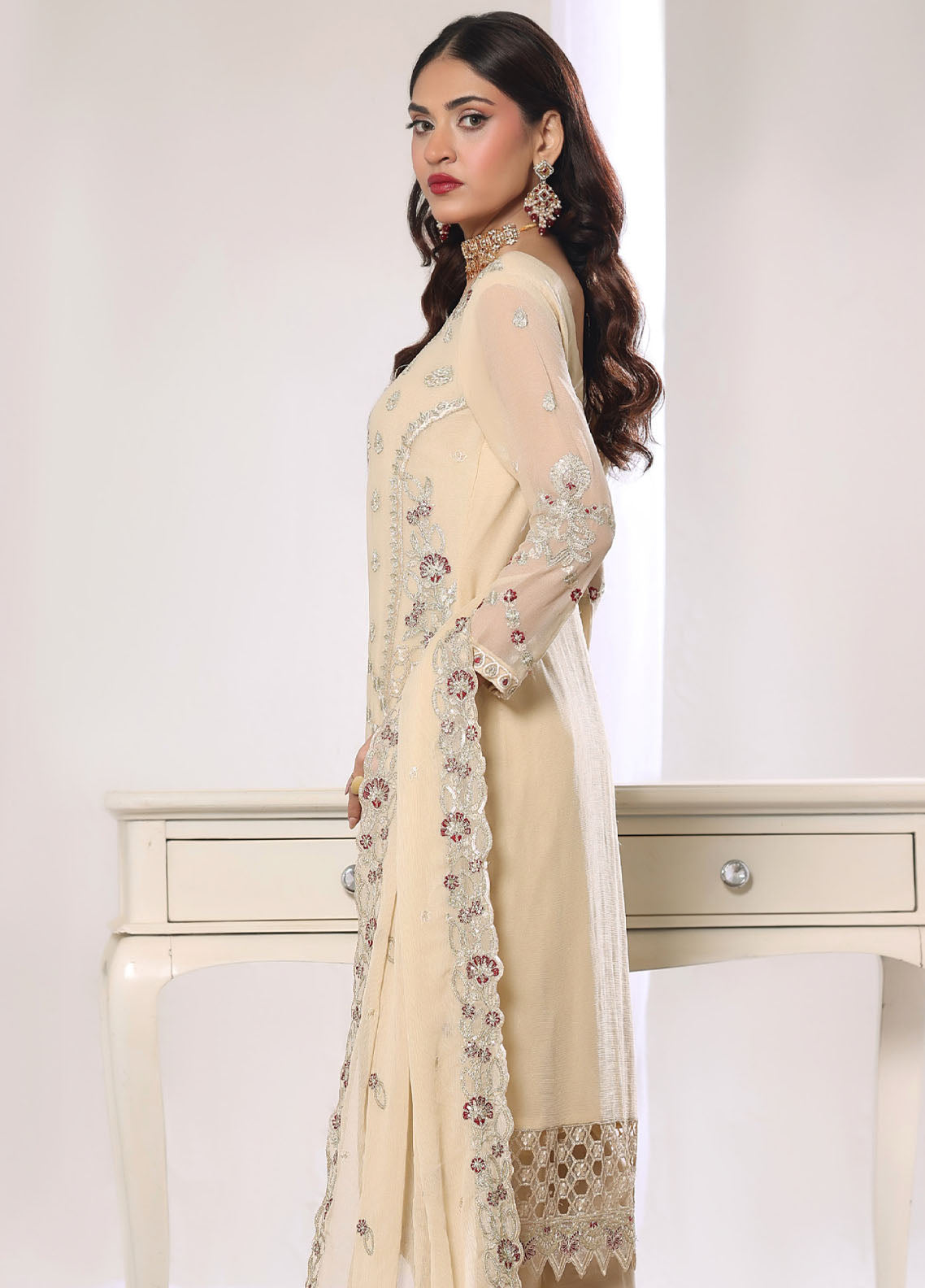 Aura By Soghat Creation Luxury Embroidered Chiffon 3 Piece Unstitched Suit SC26A D-LC-01 Aura By Soghat Creation Luxury Embroidered Chiffon 3 Piece Unstitched Suit SC26A D-LC-01