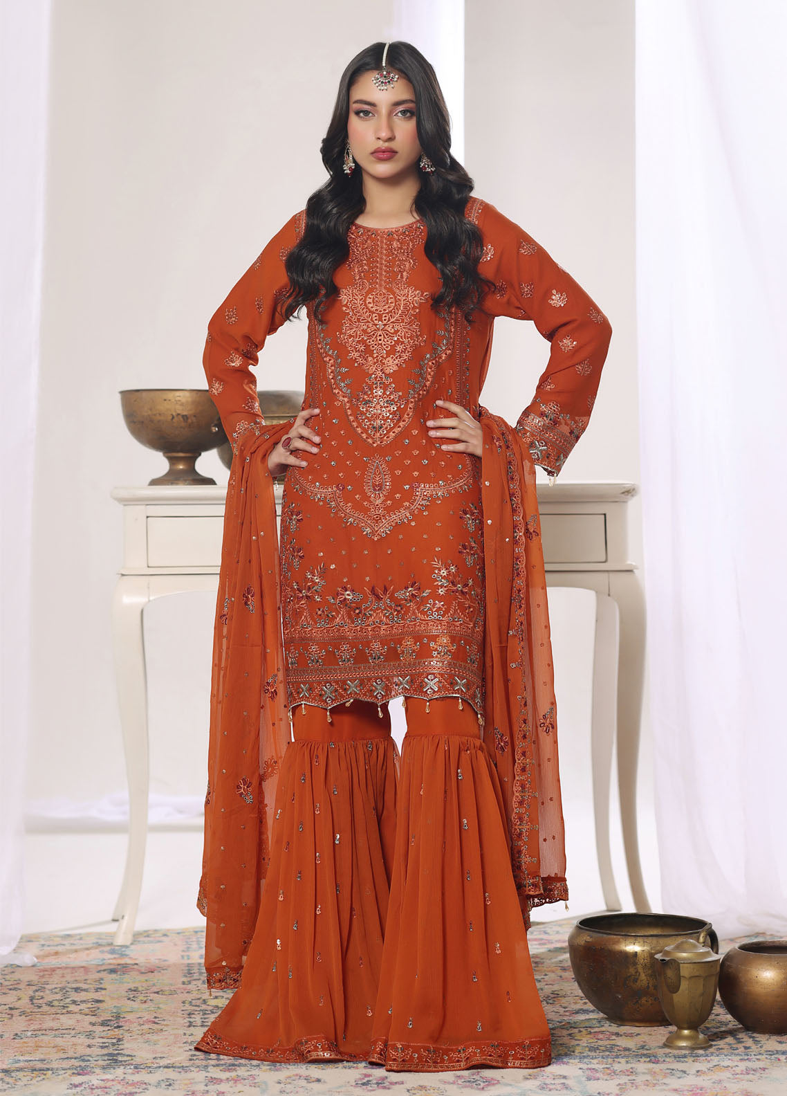 Aura By Soghat Creation Luxury Embroidered Chiffon 3 Piece Unstitched Suit SC26A D-LC-02 Aura By Soghat Creation Luxury Embroidered Chiffon 3 Piece Unstitched Suit SC26A D-LC-02