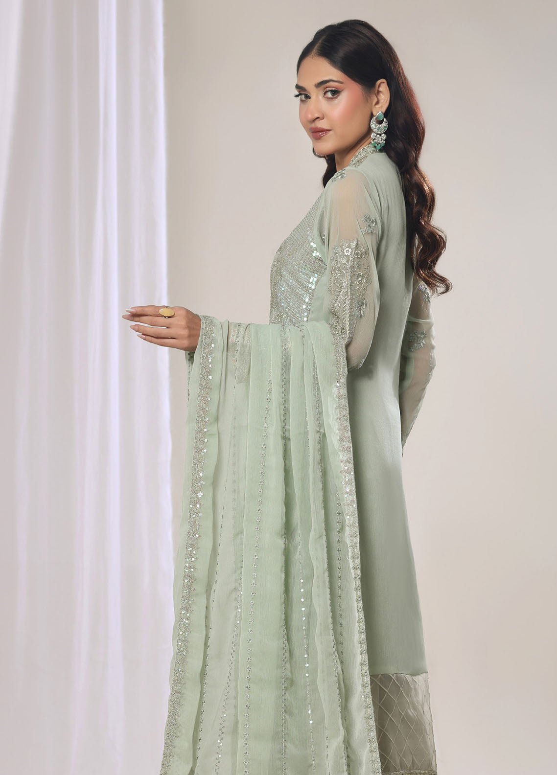 Aura By Soghat Creation Luxury Embroidered Chiffon 3 Piece Unstitched Suit SC26A D-LC-03 Aura By Soghat Creation Luxury Embroidered Chiffon 3 Piece Unstitched Suit SC26A D-LC-03