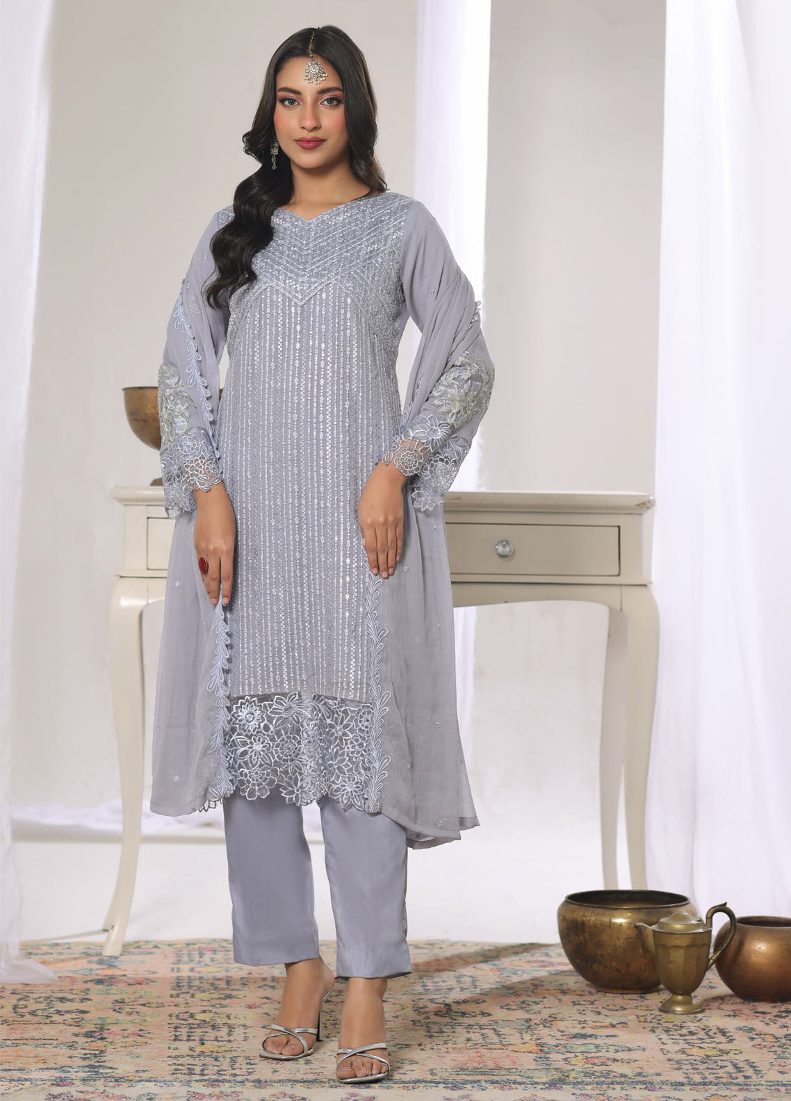 Aura By Soghat Creation Luxury Embroidered Chiffon 3 Piece Unstitched Suit SC26A D-LC-07 Aura By Soghat Creation Luxury Embroidered Chiffon 3 Piece Unstitched Suit SC26A D-LC-07