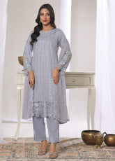 Aura By Soghat Creation Luxury Embroidered Chiffon 3 Piece Unstitched Suit SC26A D-LC-07
