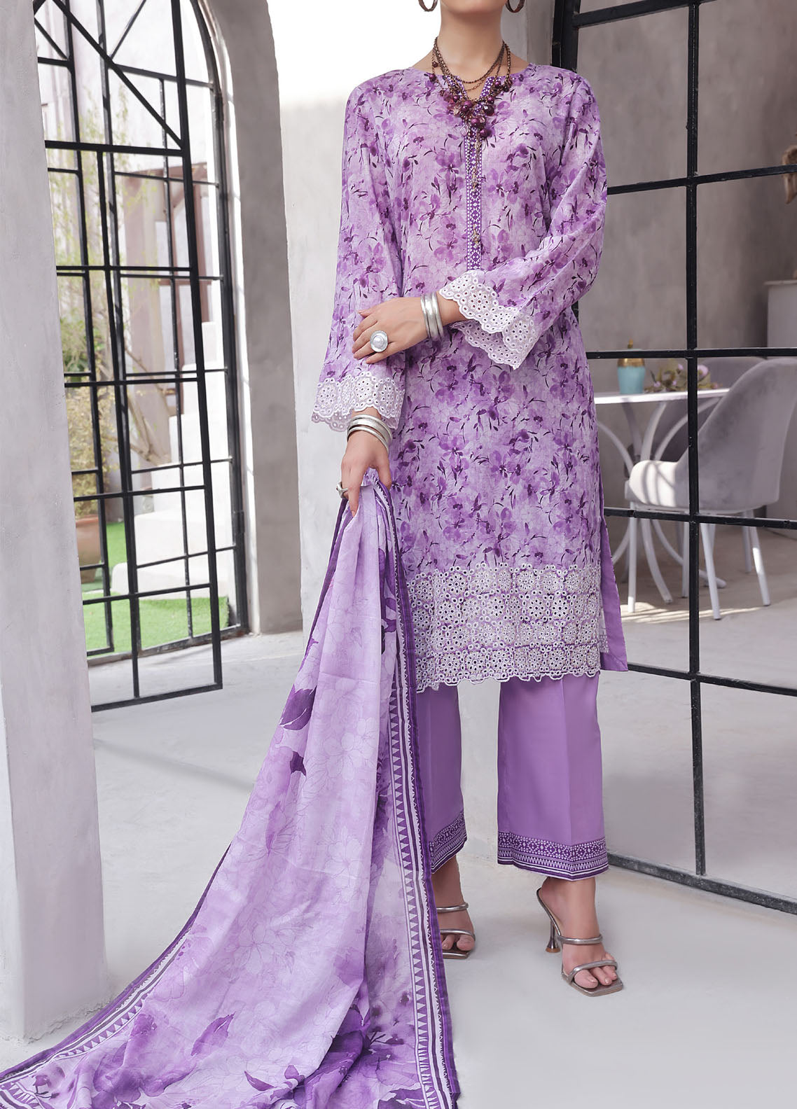 Ayesha Alishba By VS Textile Embroidered Lawn 3 Piece Unstitched Suit VS25AAELE D-57 Ayesha Alishba By VS Textile Embroidered Lawn 3 Piece Unstitched Suit VS25AAELE D-57