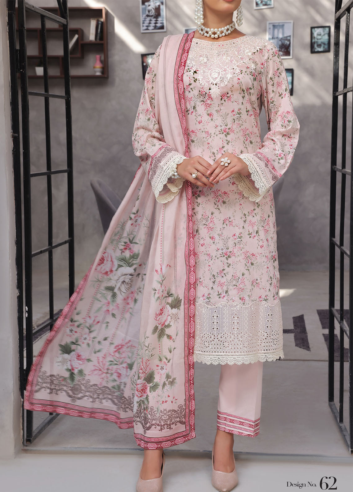 Ayesha Alishba By VS Textile Embroidered Lawn 3 Piece Unstitched Suit VS25AAELE D-62 Ayesha Alishba By VS Textile Embroidered Lawn 3 Piece Unstitched Suit VS25AAELE D-62