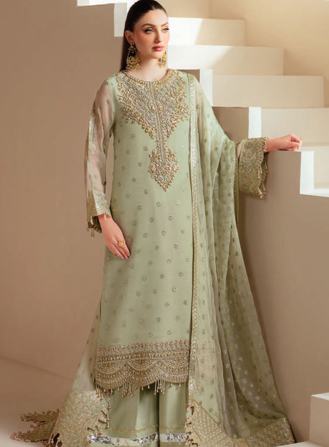Aymal By Alizeh Embroidered Chiffon 3 Piece Unstitched Suit AF25A D-4042 ALISH Aymal By Alizeh Embroidered Chiffon 3 Piece Unstitched Suit AF25A D-4042 ALISH