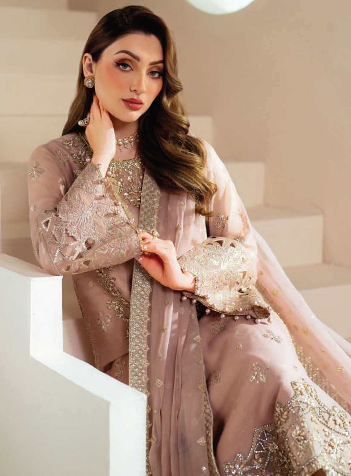Aymal By Alizeh Embroidered Chiffon 3 Piece Unstitched Suit AF25A D-4043 JADE Aymal By Alizeh Embroidered Chiffon 3 Piece Unstitched Suit AF25A D-4043 JADE