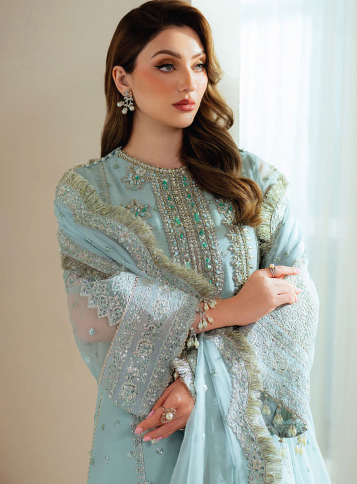 Aymal By Alizeh Embroidered Chiffon 3 Piece Unstitched Suit AF25A D-4044 ORLA Aymal By Alizeh Embroidered Chiffon 3 Piece Unstitched Suit AF25A D-4044 ORLA