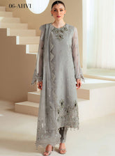 Aymal By Alizeh Embroidered Chiffon 3 Piece Unstitched Suit AF25A D-4046 AHVI