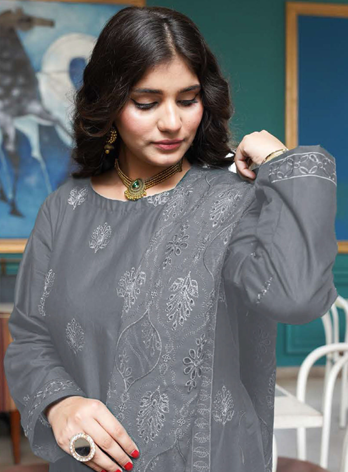 Ayzal By Mian Rafiq Doriya Embroidered Lawn 3 Piece Unstitched Suit MR24A DCL-01 Ayzal By Mian Rafiq Doriya Embroidered Lawn 3 Piece Unstitched Suit MR24A DCL-01