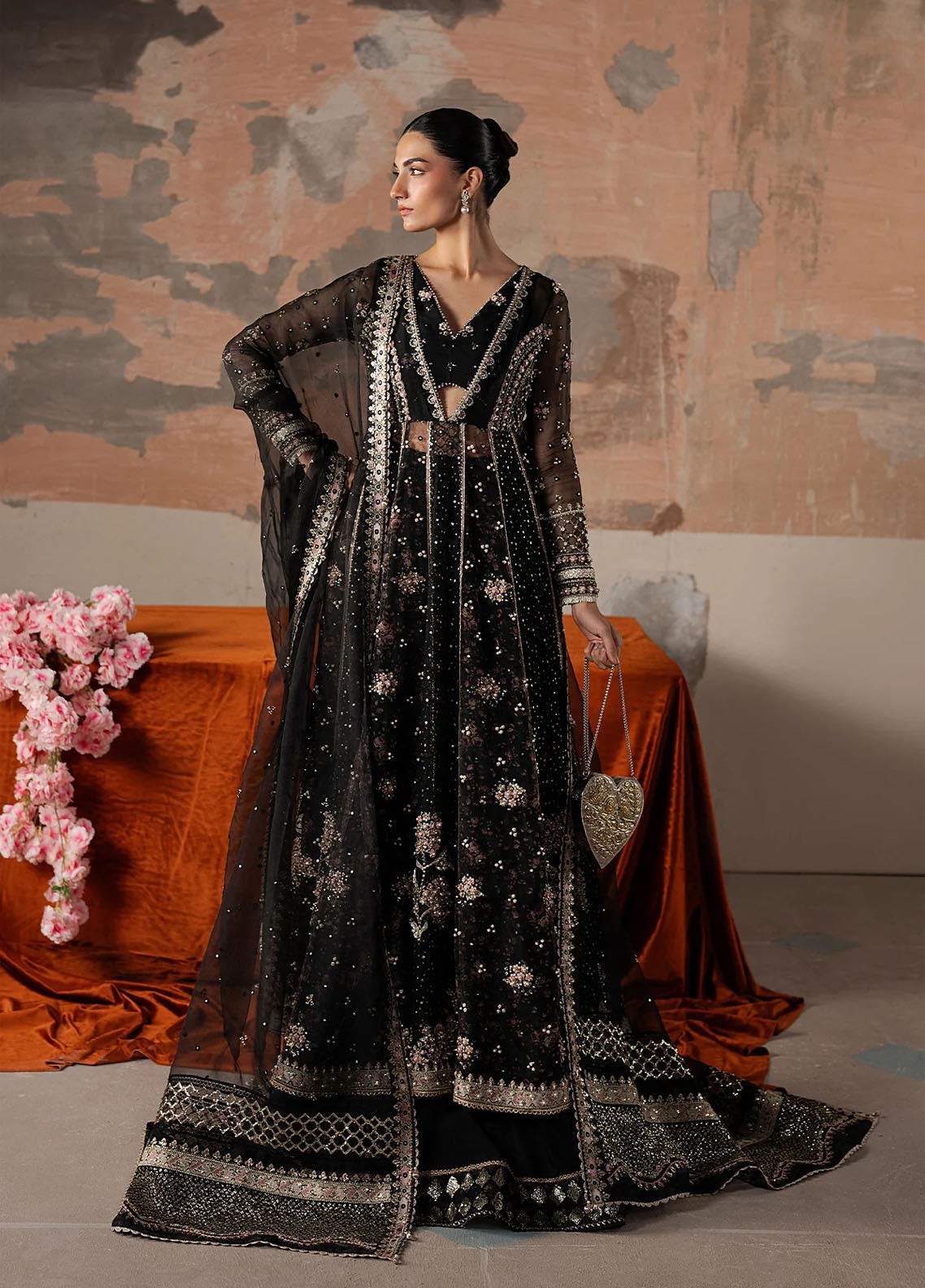 Ayzel By Afrozeh Solaris Embroidered Organza 3 Piece Unstitched Suit AF25ASWF D-07 Ayzel By Afrozeh Solaris Embroidered Organza 3 Piece Unstitched Suit AF25ASWF D-07