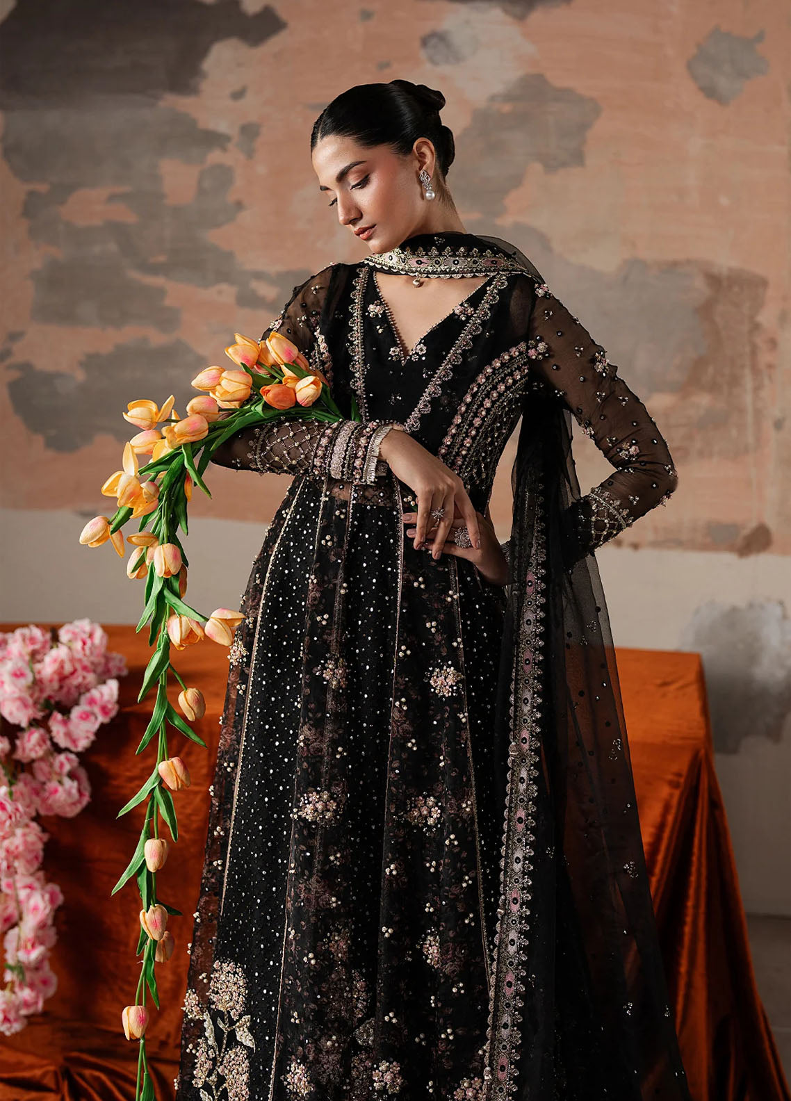 Ayzel By Afrozeh Solaris Embroidered Organza 3 Piece Unstitched Suit AF25ASWF D-07 Ayzel By Afrozeh Solaris Embroidered Organza 3 Piece Unstitched Suit AF25ASWF D-07
