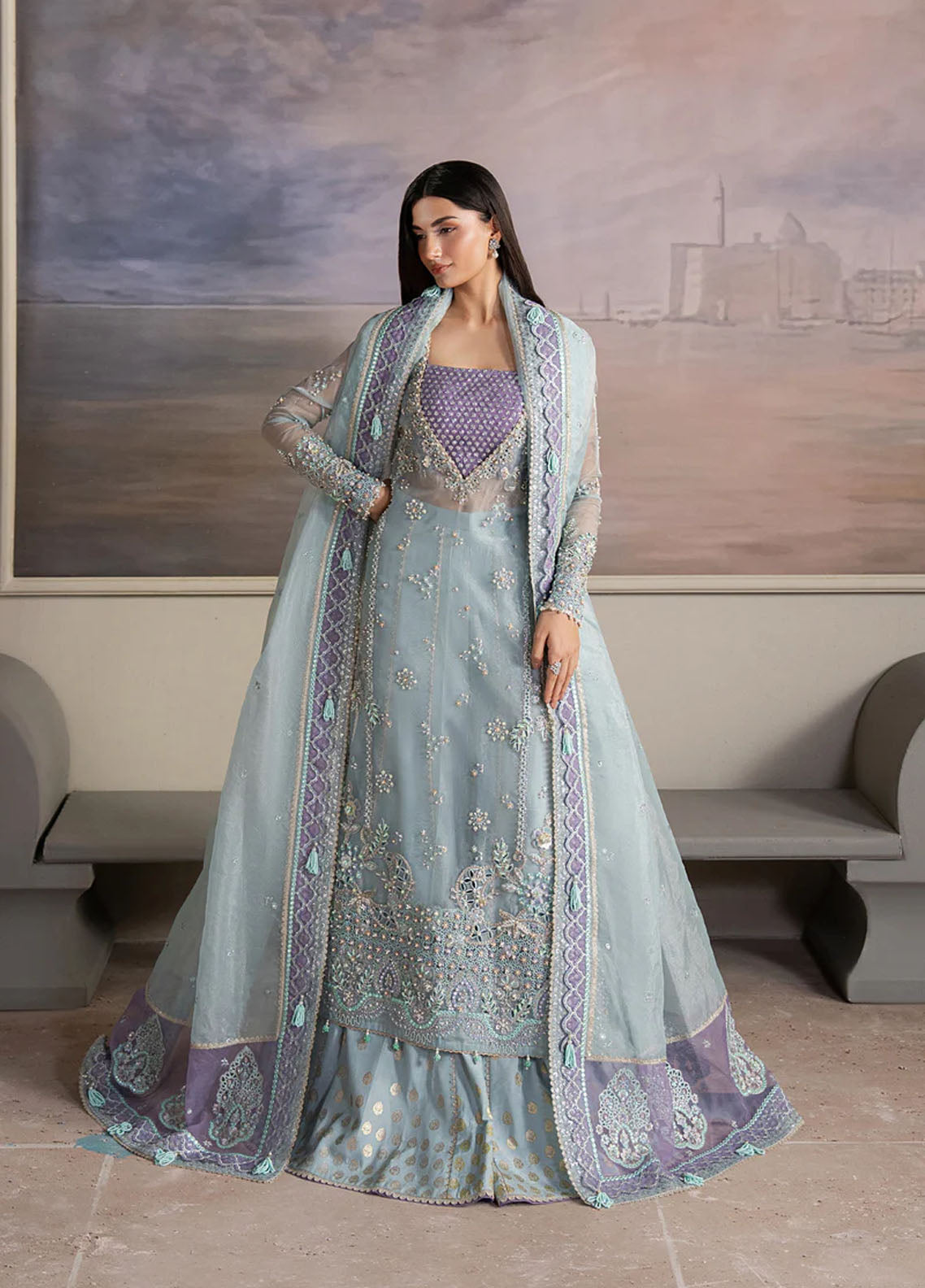 Ayzel By Afrozeh Ayzel By Afrozeh Solaris Embroidered Organza 3 Piece Unstitched Suit AF25ASWF D-10 Ayzel By Afrozeh Ayzel By Afrozeh Solaris Embroidered Organza 3 Piece Unstitched Suit AF25ASWF D-10