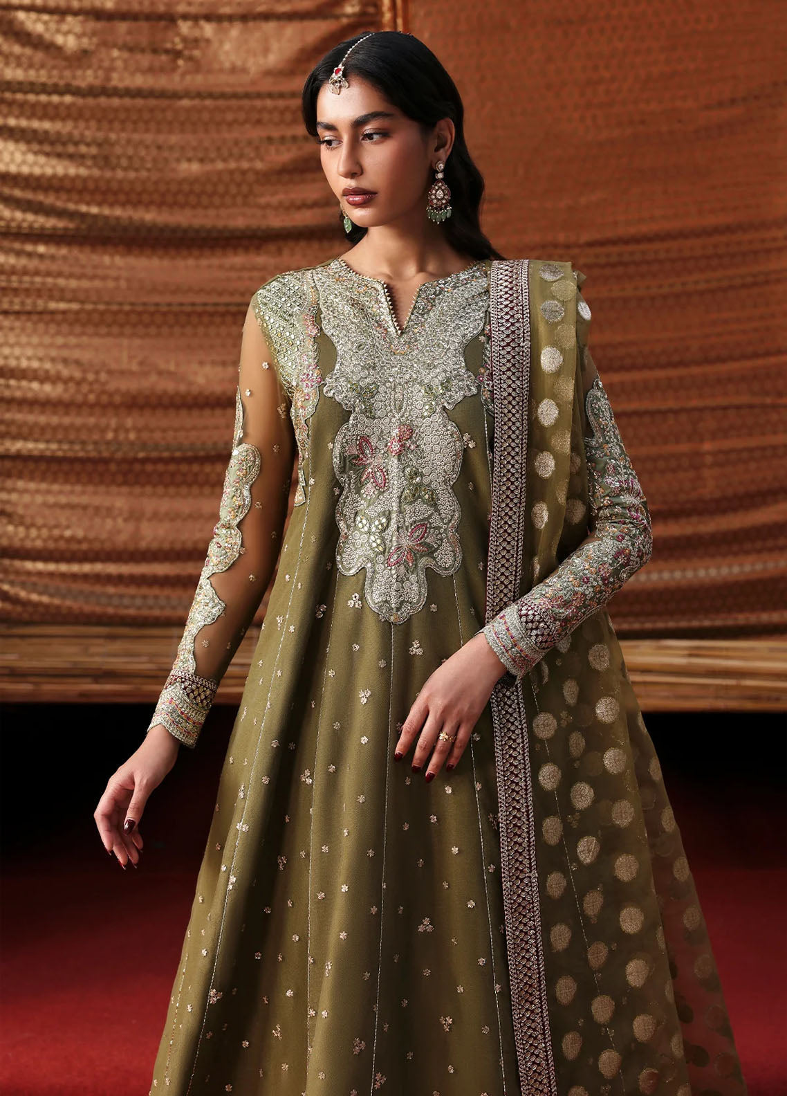 Ayzel By Afrozeh Kaashvi Embroidered Net 3 Piece Unstitched Suit AF25KW D-06 JHANVI Ayzel By Afrozeh Kaashvi Embroidered Net 3 Piece Unstitched Suit AF25KW D-06 JHANVI