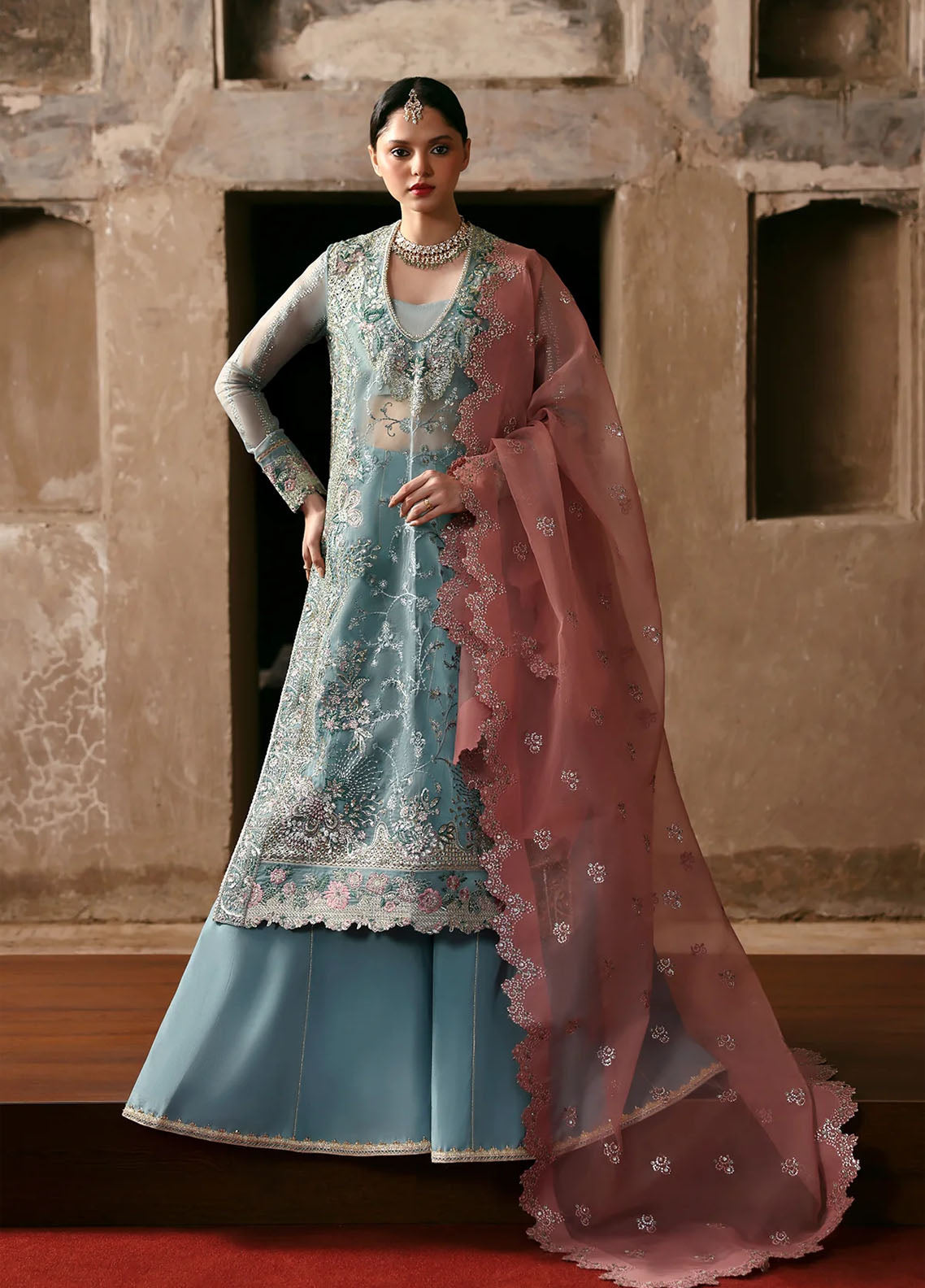 Ayzel By Afrozeh Kaashvi Embroidered Organza 3 Piece Unstitched Suit AF25KW D-04 RAVINA Ayzel By Afrozeh Kaashvi Embroidered Organza 3 Piece Unstitched Suit AF25KW D-04 RAVINA