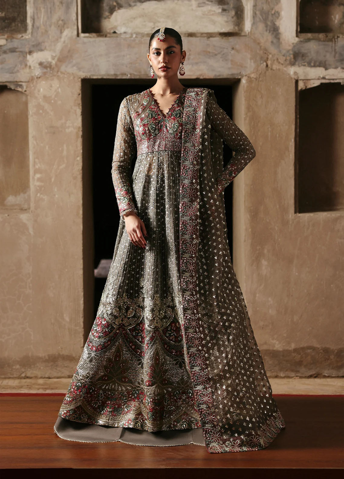 Ayzel By Afrozeh Kaashvi Embroidered Tissue Zari 3 Piece Unstitched Suit AF25KW D-05 NIRVA Ayzel By Afrozeh Kaashvi Embroidered Tissue Zari 3 Piece Unstitched Suit AF25KW D-05 NIRVA