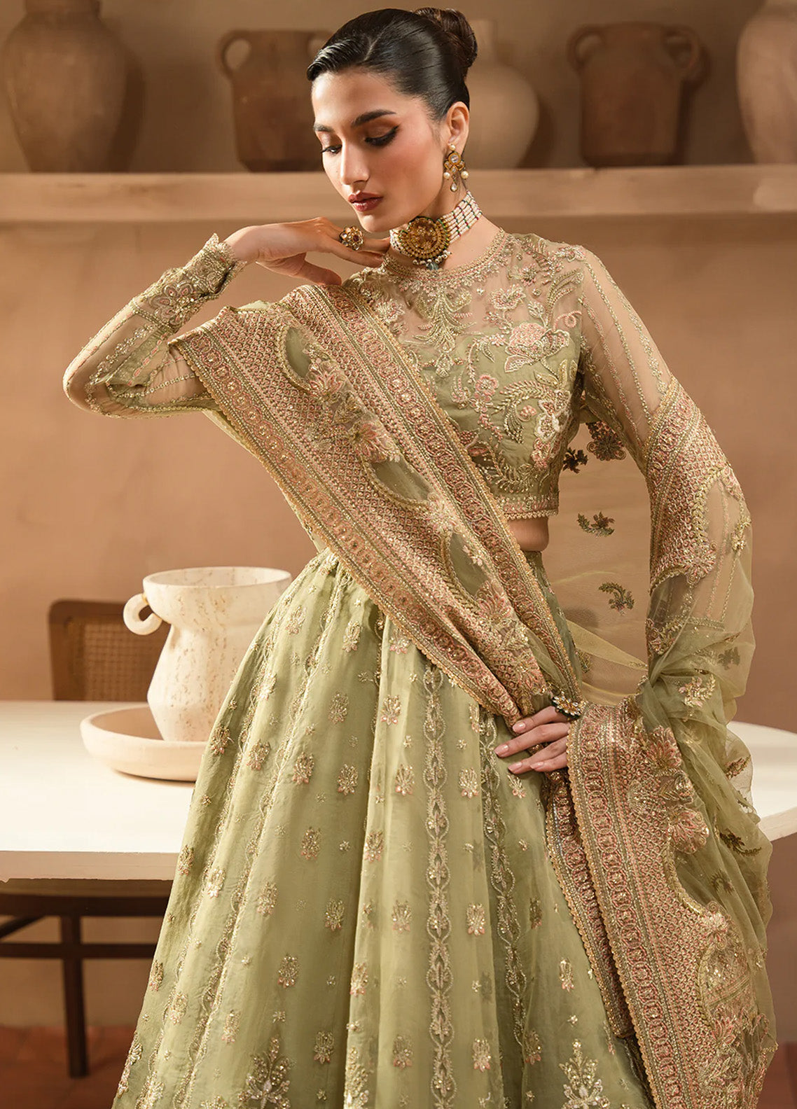 Ayzel By Afrozeh Panache Embroidered Organza 3 Piece Unstitched Suit AF24PF D-02 INESSA Ayzel By Afrozeh Panache Embroidered Organza 3 Piece Unstitched Suit AF24PF D-02 INESSA