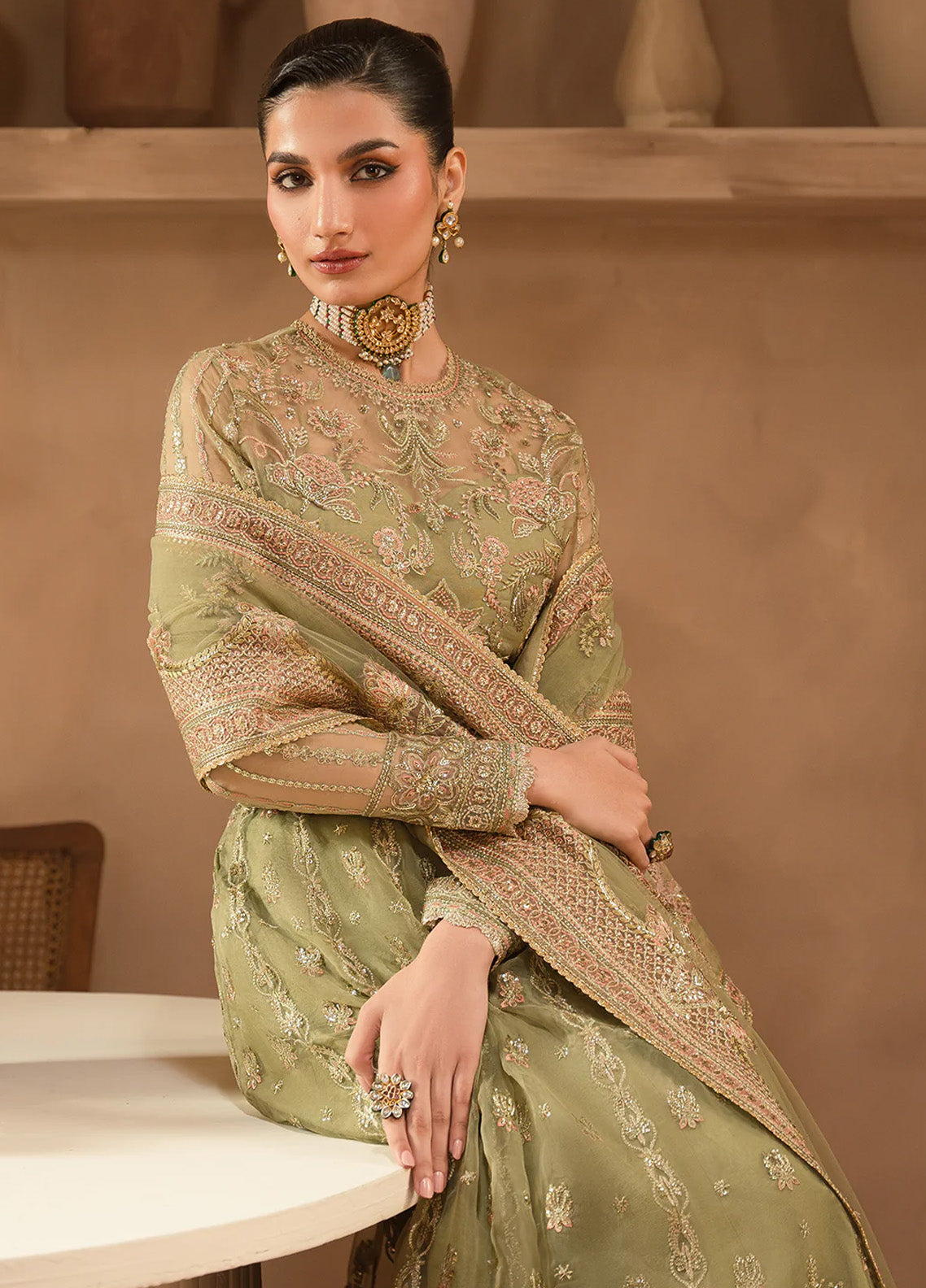 Ayzel By Afrozeh Panache Embroidered Organza 3 Piece Unstitched Suit AF24PF D-02 INESSA Ayzel By Afrozeh Panache Embroidered Organza 3 Piece Unstitched Suit AF24PF D-02 INESSA