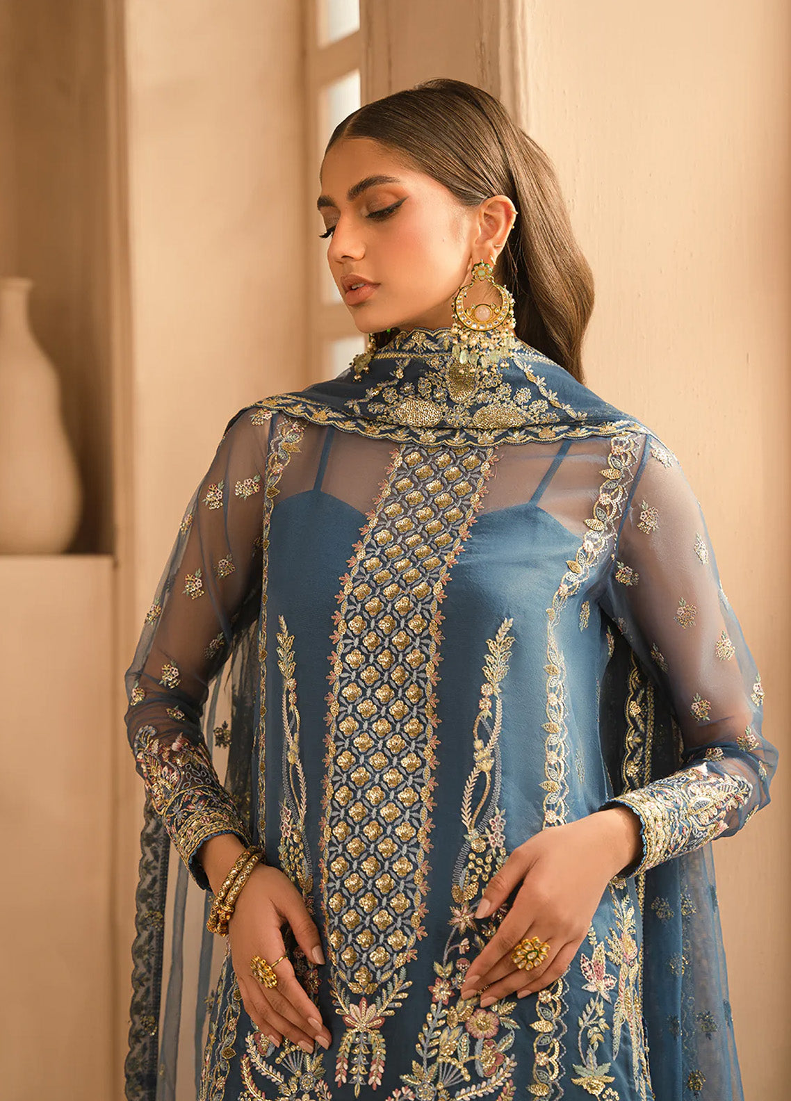 Ayzel By Afrozeh Panache Embroidered Organza 3 Piece Unstitched Suit AF24PF D-03 LARA Ayzel By Afrozeh Panache Embroidered Organza 3 Piece Unstitched Suit AF24PF D-03 LARA